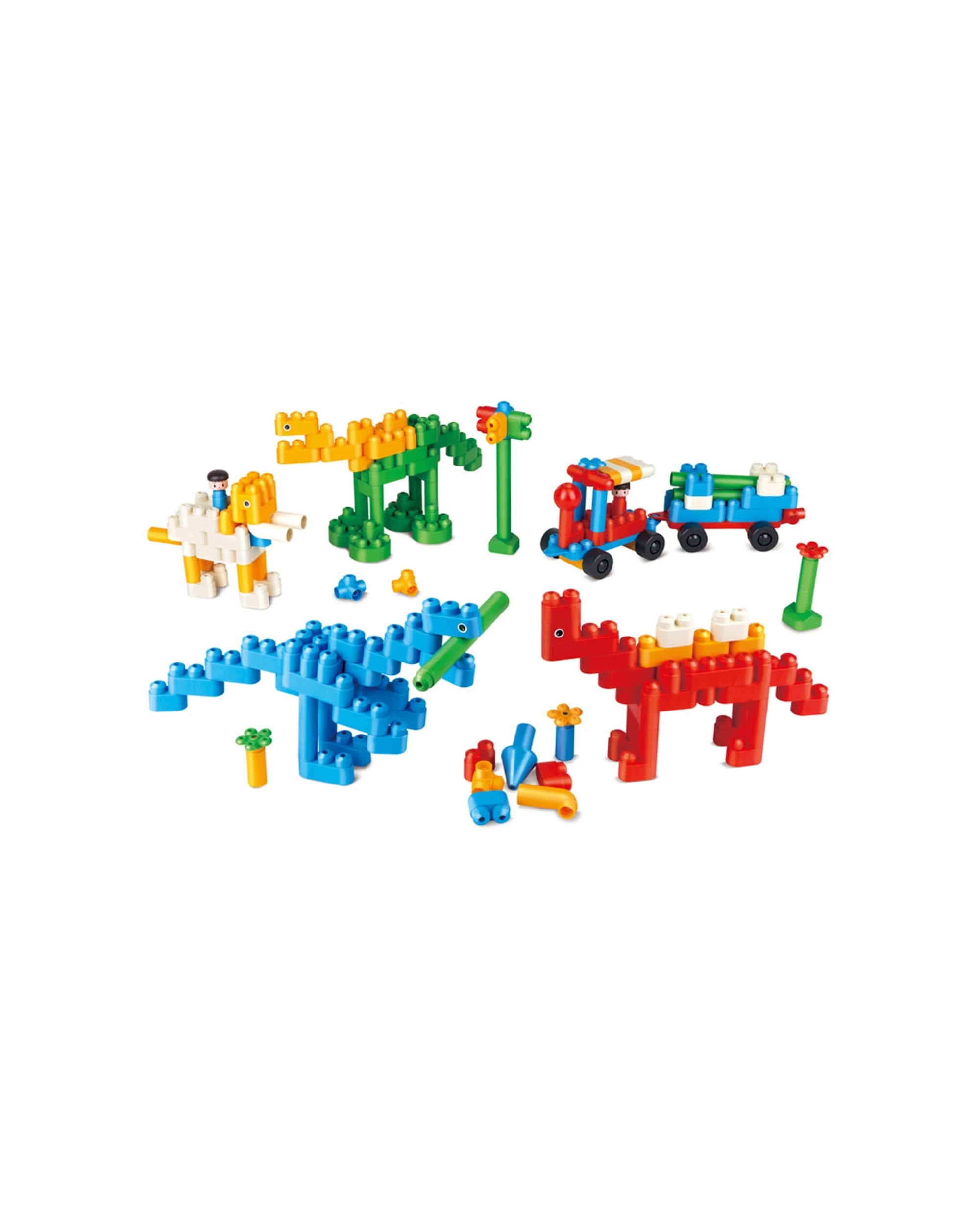 1 PolyM Dinosaur Paradise Kit Building Blocks Kids Play Toy Set 200pc - Multi, 1 of 3