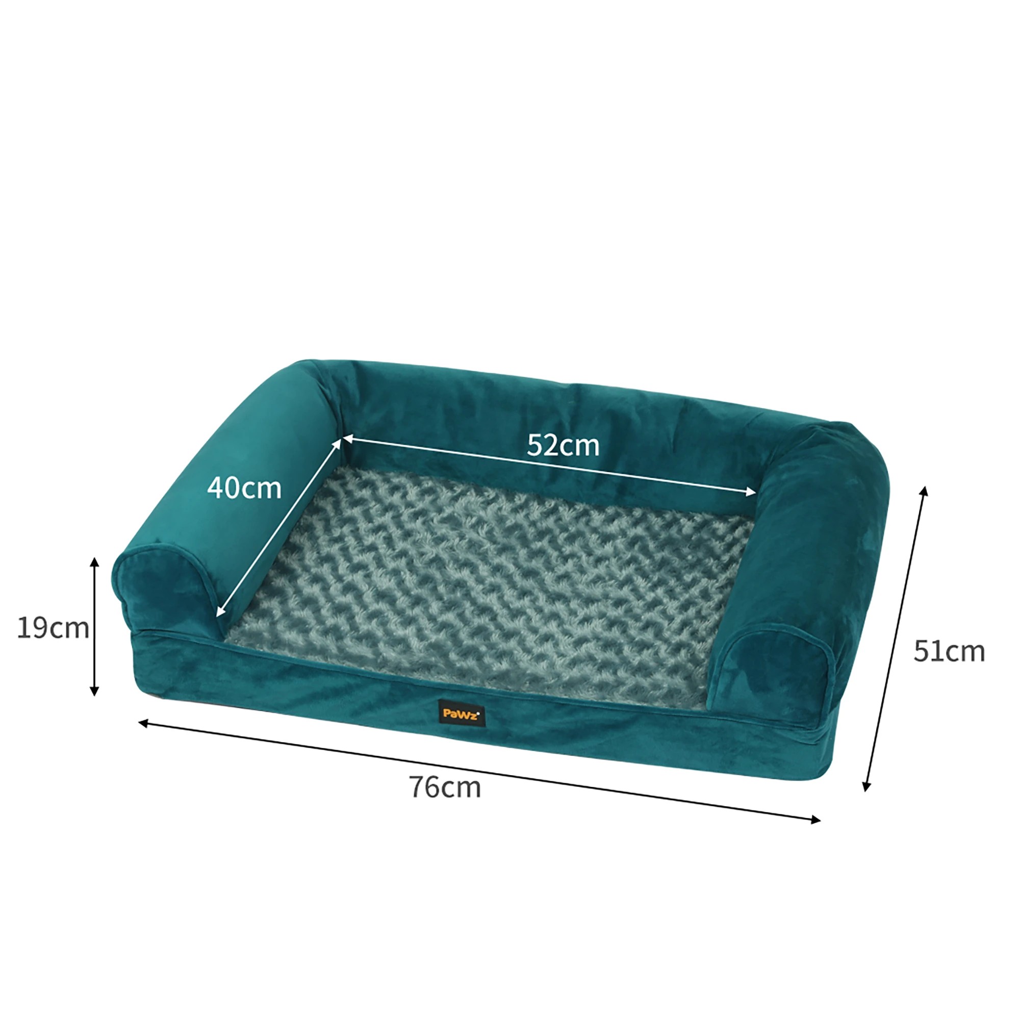 3 Pawz Pet Orthopedic Calming Bed Medium Blue, 3 of 7