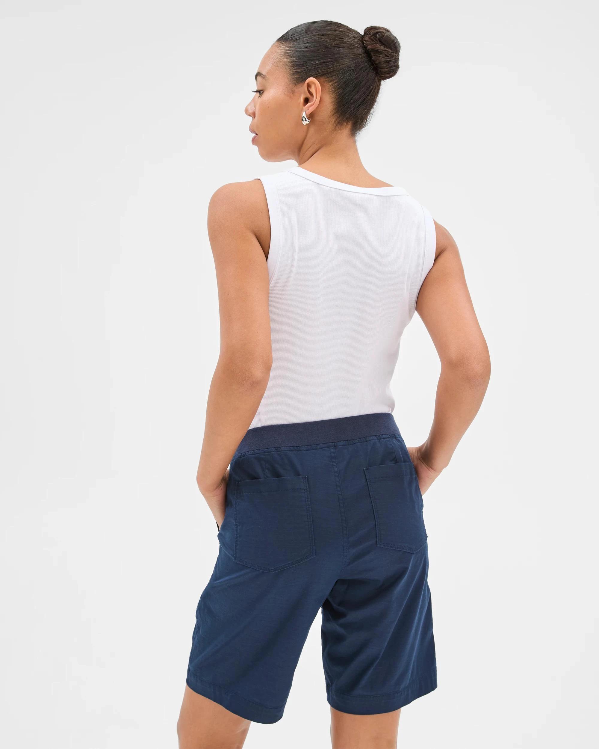 4 Target Ribbed Waist Shorts NAVY BLUE, 4 of 5