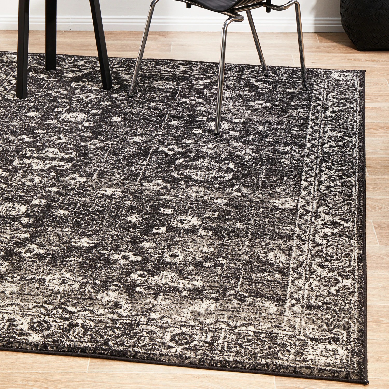 3 Common Ground Rugs Encore 252 400x300cm - Extra Extra Large Pet Friendly Floor Rug - Charcoal, 3 of 9