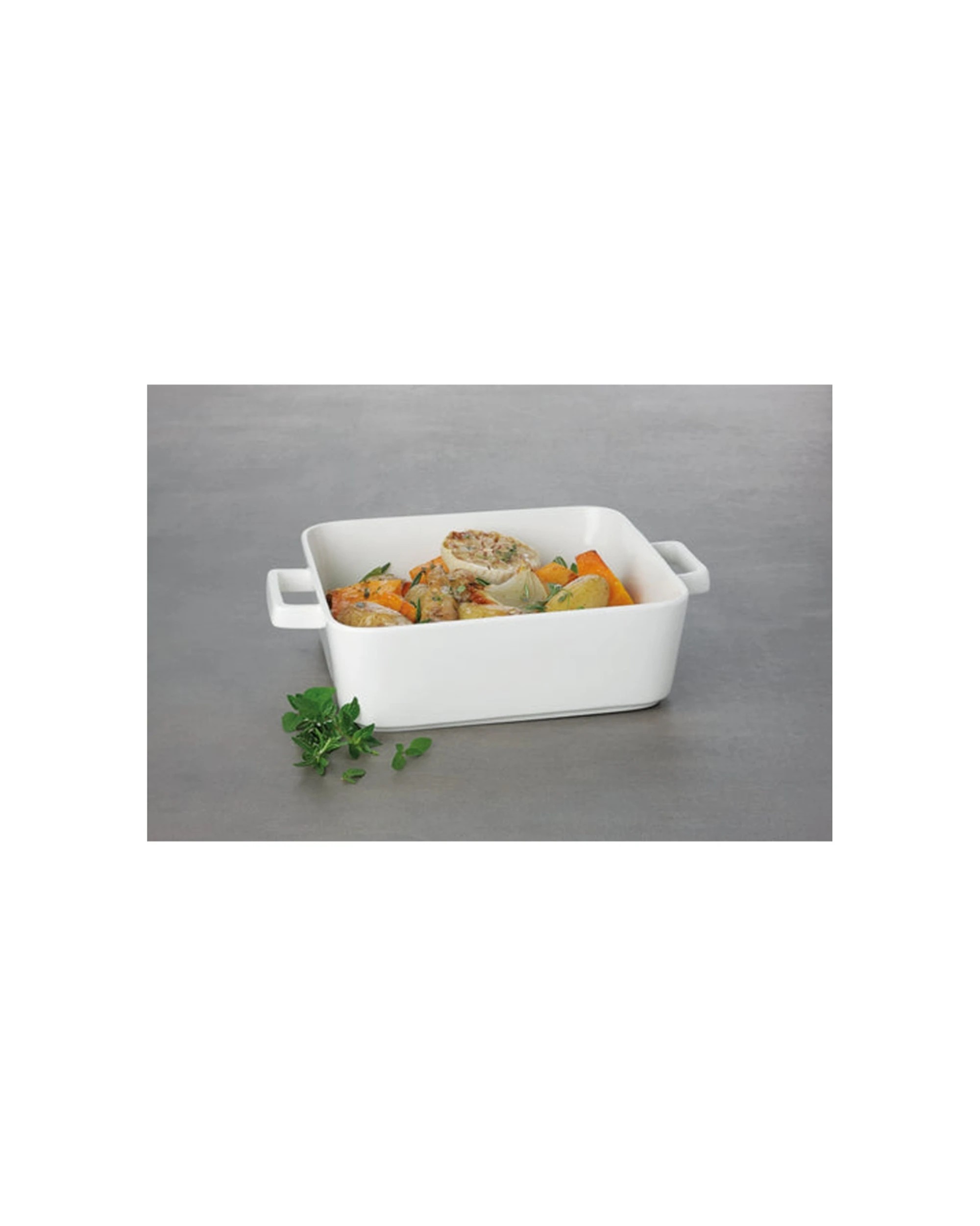 3 Maxwell & Williams Epicurious Square Baker 24x8cm Porcelain Baking Dish
 - White, 3 of 3