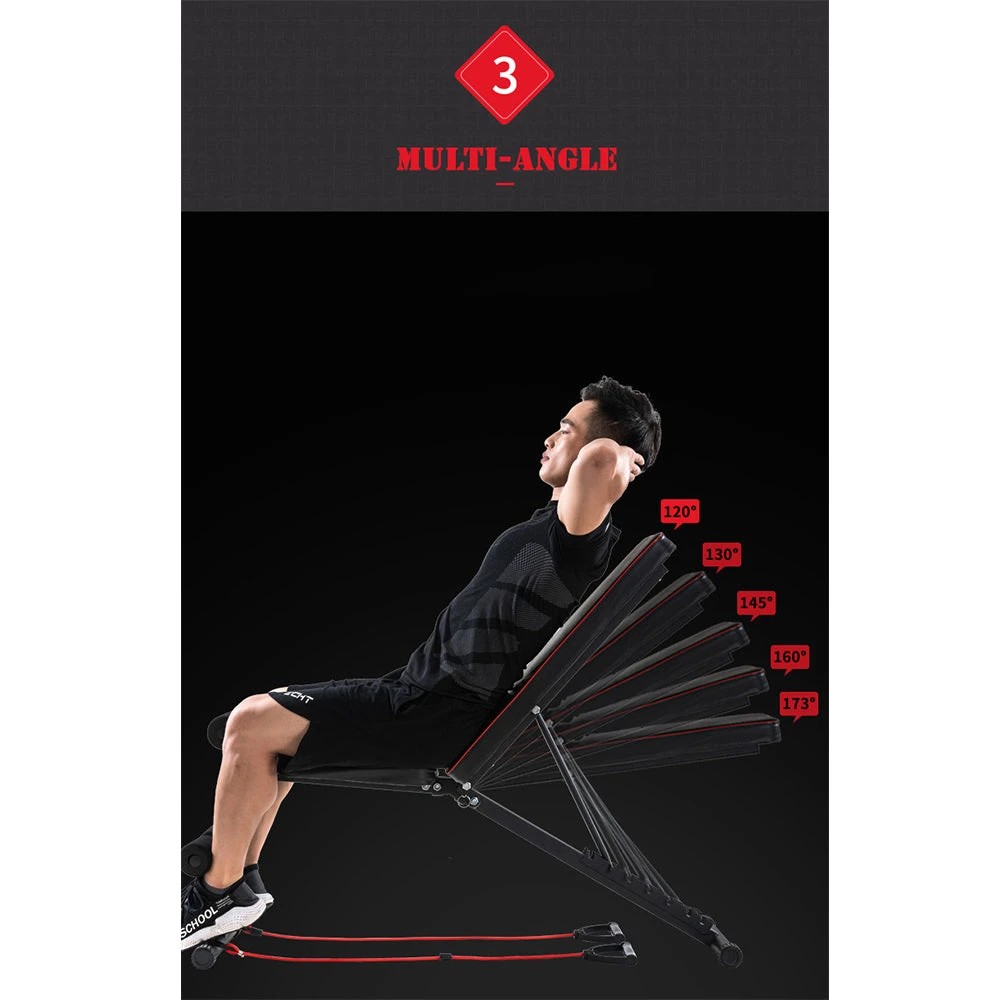8 Fitness Master Adjustable Weight Abdominal Bench Situp Back Support Fitness Flat Gym Exercise Dumbbell, 8 of 10
