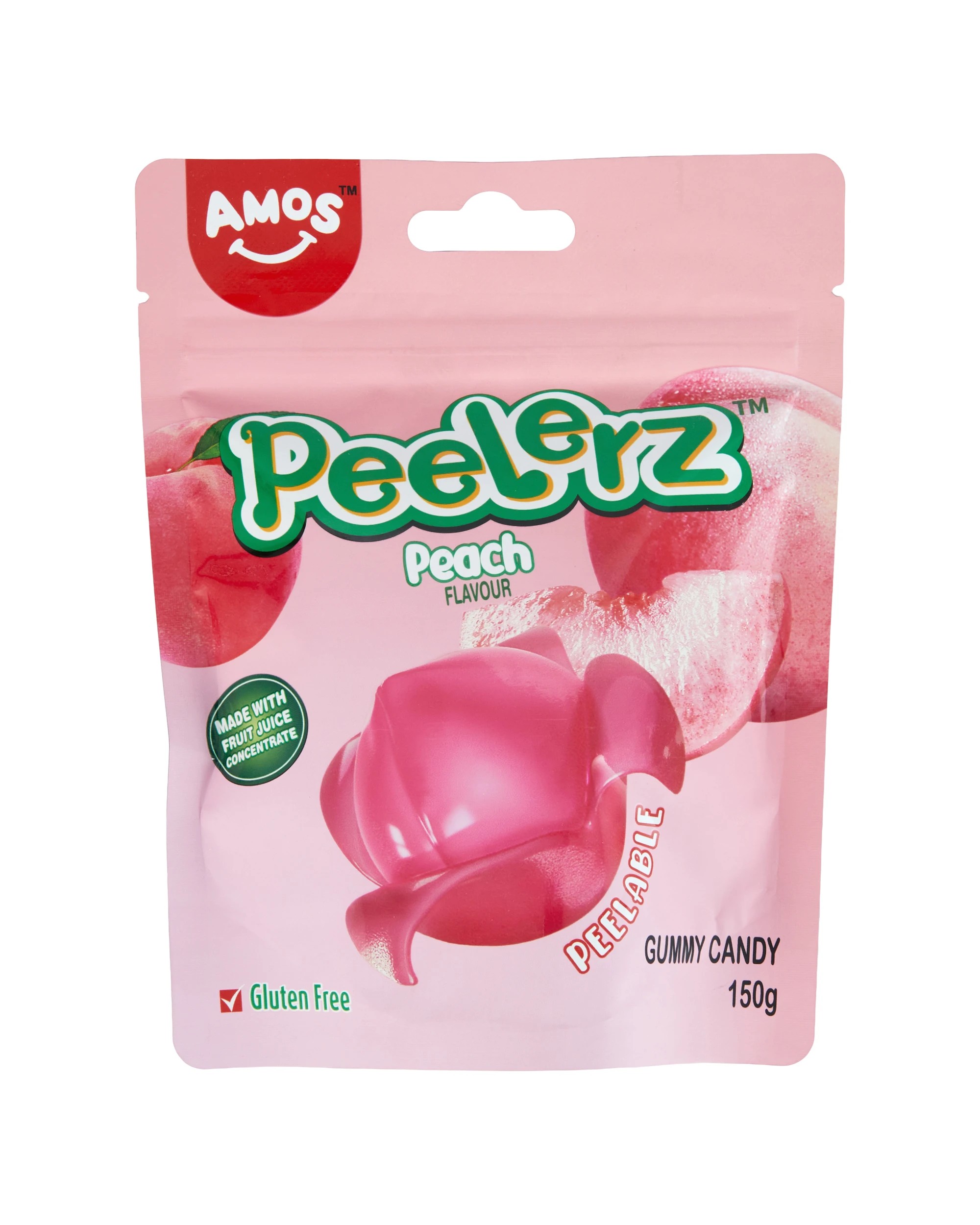 1 Amos Peelerz Peach Gummy Candy 150g, 1 of 3
