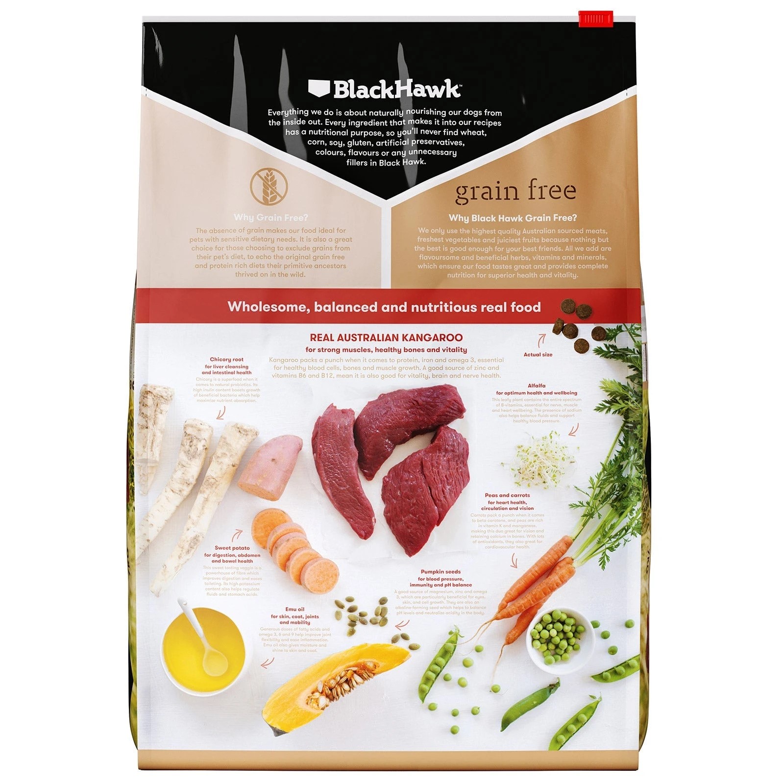 2 Black Hawk Grain Free Adult Kangaroo Dry Dog Food - 7kg, 2 of 2