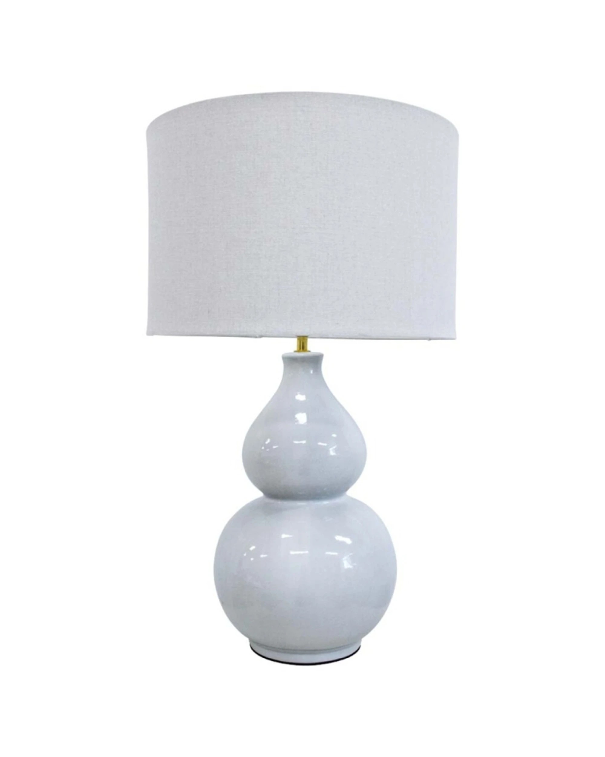 2 LVD Aura Ceramic Base Linen Shade Table Lamp Home Decor Contemporary Design Seafoam - Multi, 2 of 2