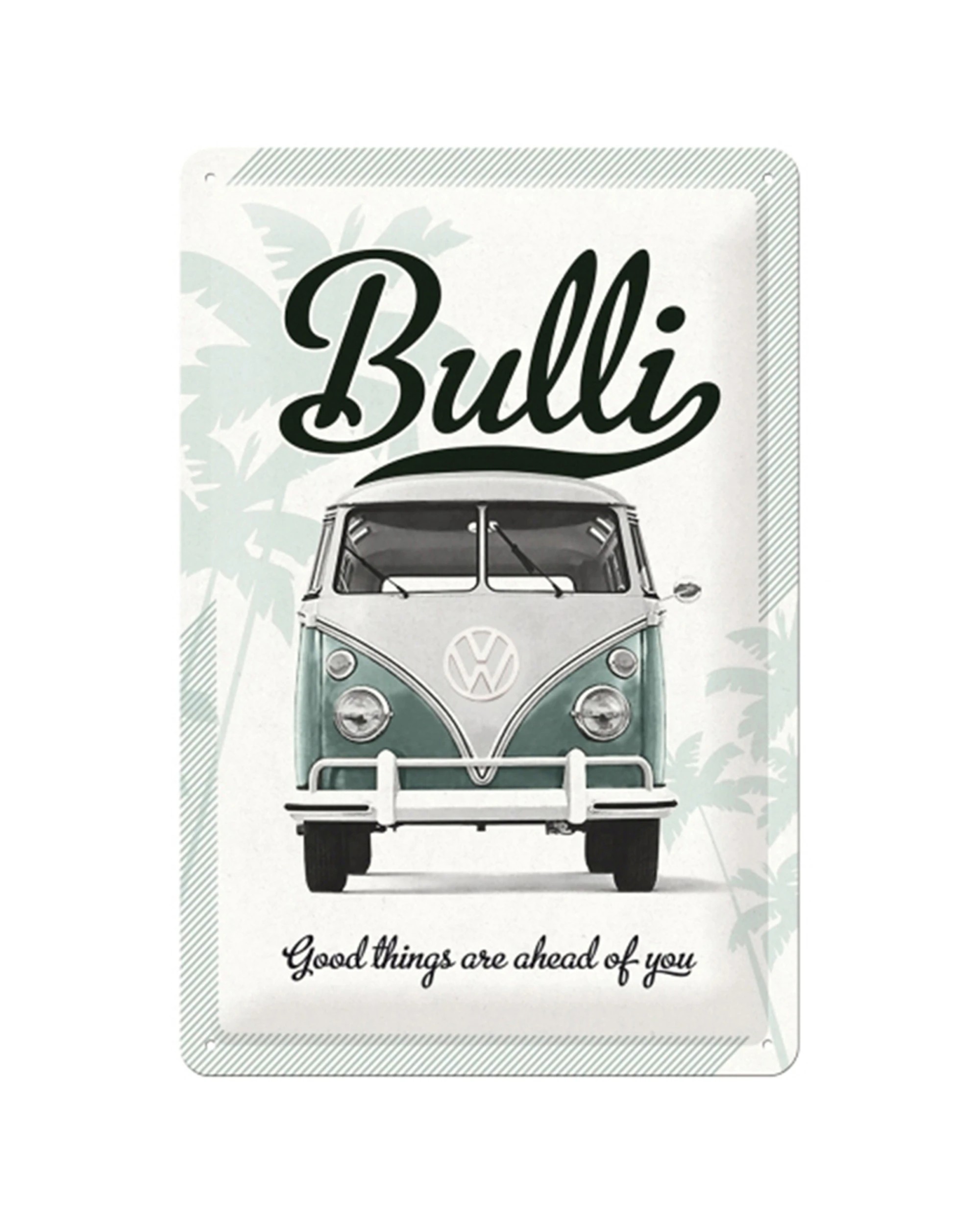 1 Nostalgic-Art Medium 20x30cm Metal Wall Art Sign Plaque - Good Things Are Ahead - Black, 1 of 3