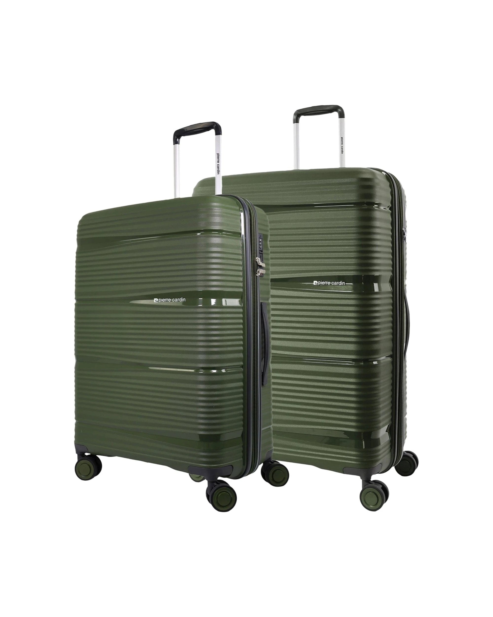 1 Pierre Cardin 2pc Polypropolene (PP) Large & Medium Luggage Suitcase Set - Green, 1 of 7