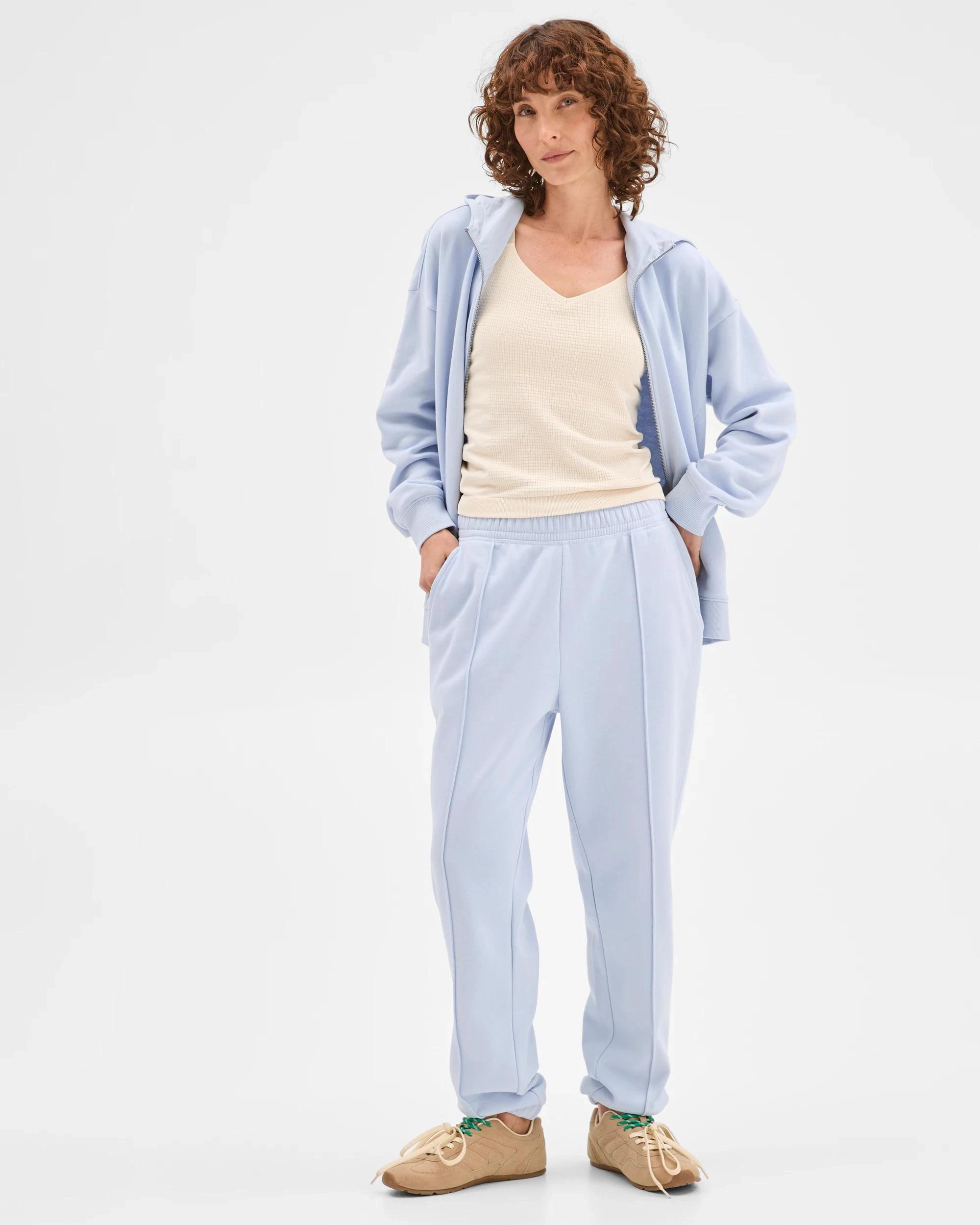 9 Target Active Active Australian Cotton Blend Fleece Trackpants ICE BLUE/PINTUCK, 9 of 10