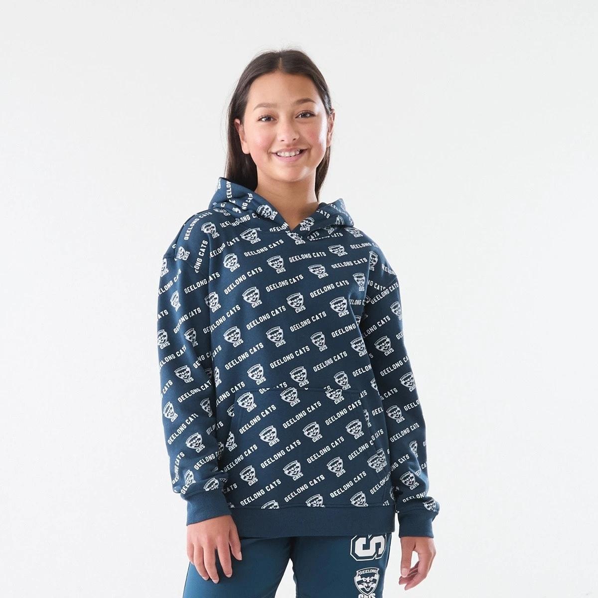 3 Official AFL Kids All Over Print Hoodie Geelong, 3 of 9