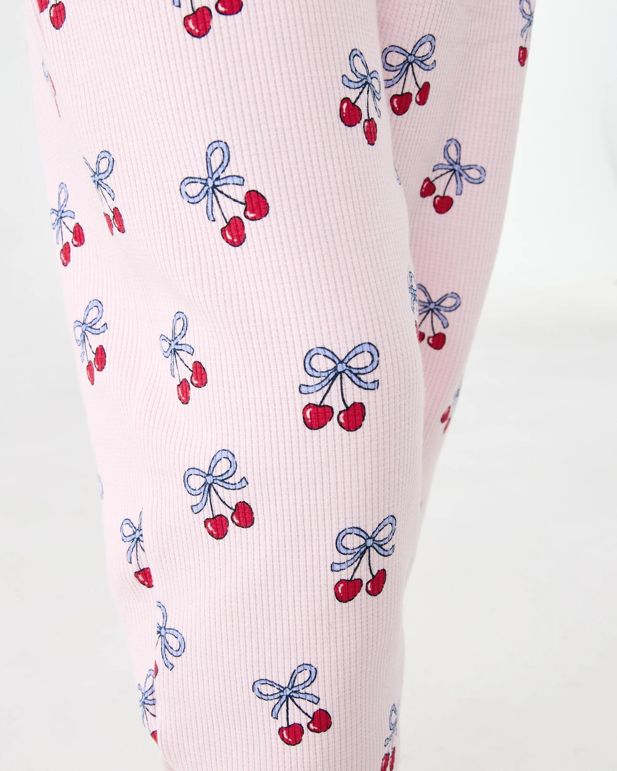 7 Waffle Pyjama Set Pnk Cherry, 7 of 7