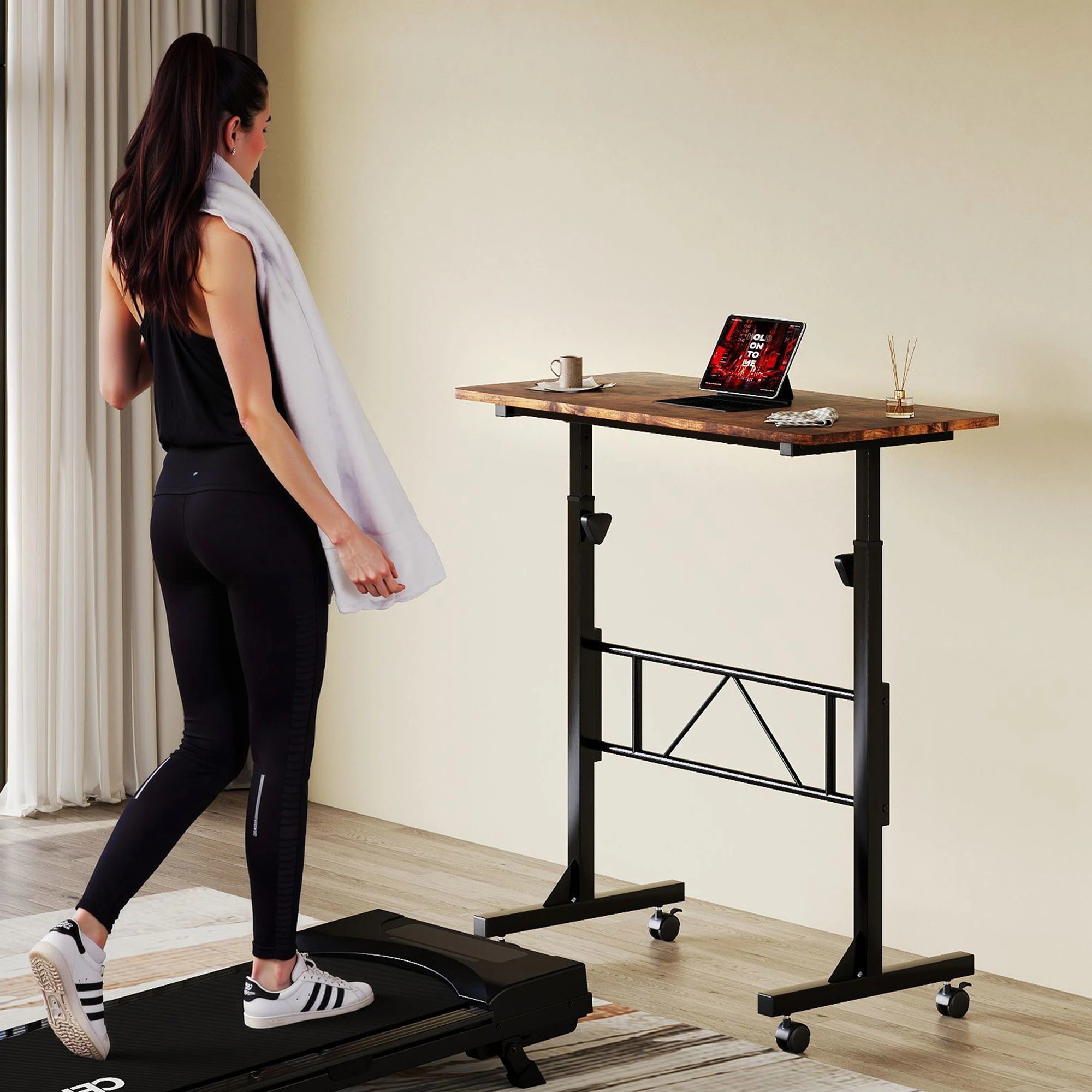 7 Levede Adjustable Height Standing Desk - Brown, 7 of 9