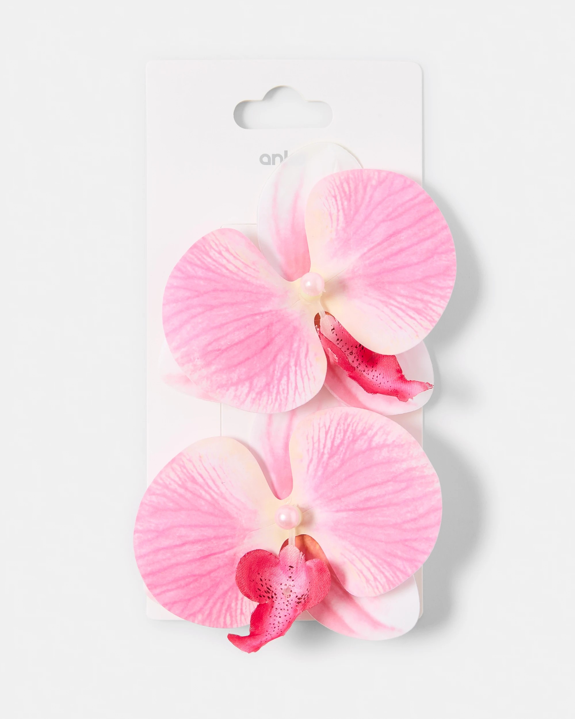 4 2 Pack Pink Orchid Hair Clips, 4 of 4