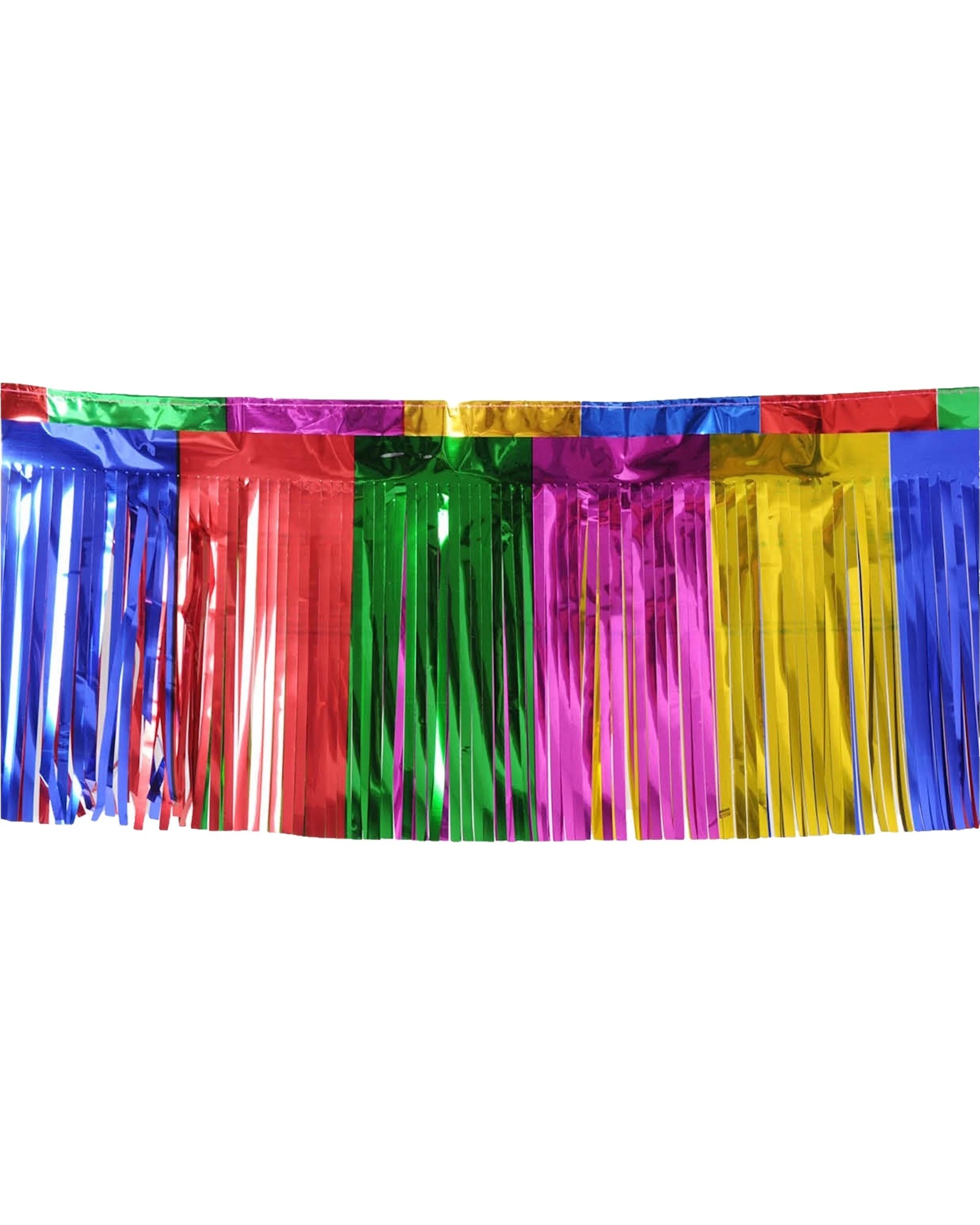 1 JD Party Metallic Rainbow Fringe Banner - Metallic, 1 of 2