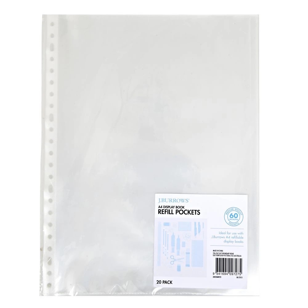 2 J.Burrows Display Book Refill A4 Heavy Weight 20 Pack, 2 of 2