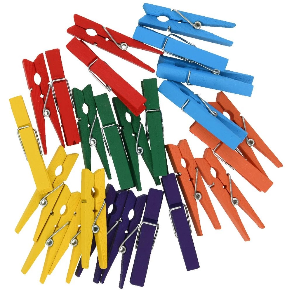 2 Kadink Wooden Mini Pegs Assorted 25 Pack, 2 of 3