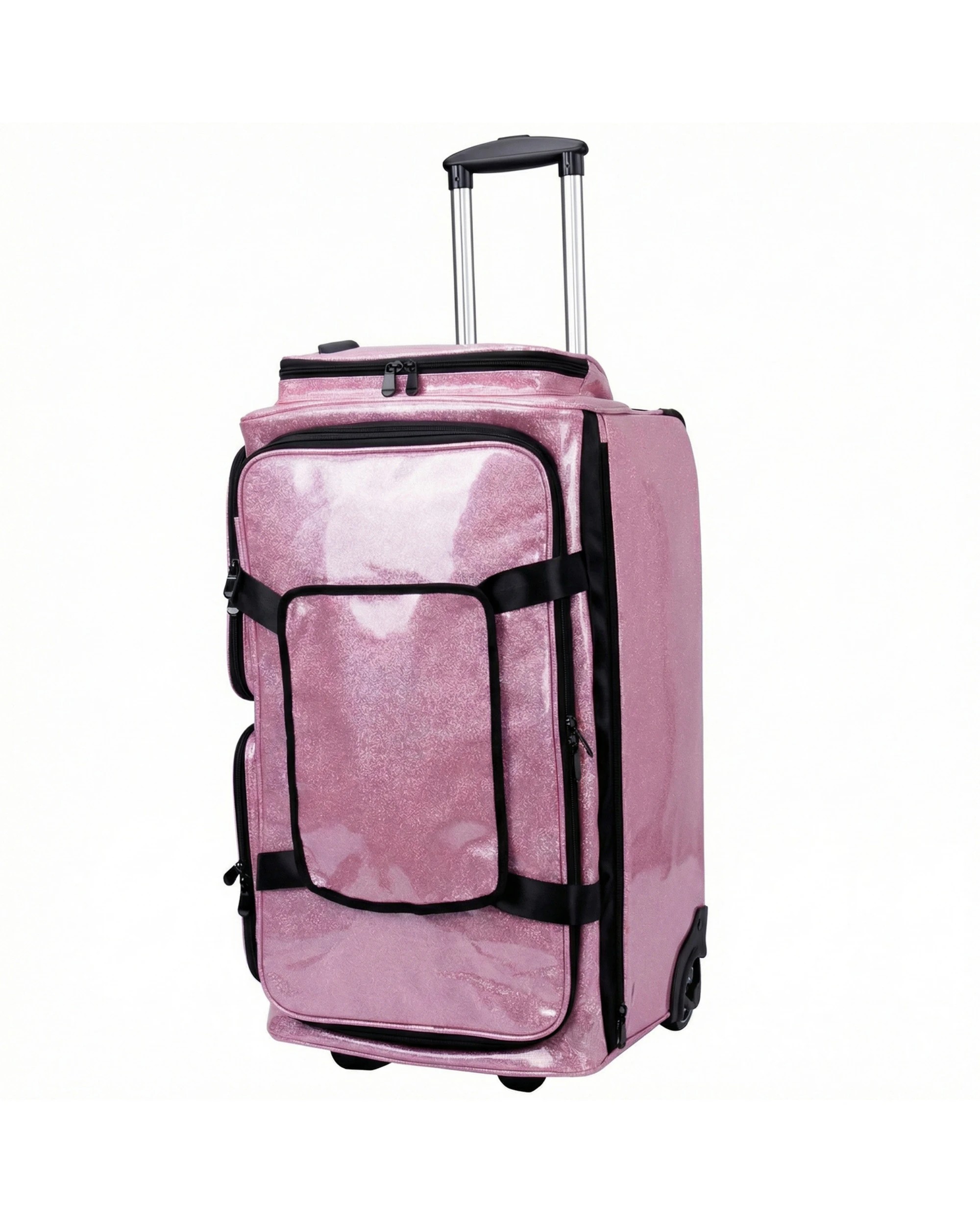 3 Advwin 26" Rolling Dance Bag with Instant Changing Design Sparkling - Pink, 3 of 9