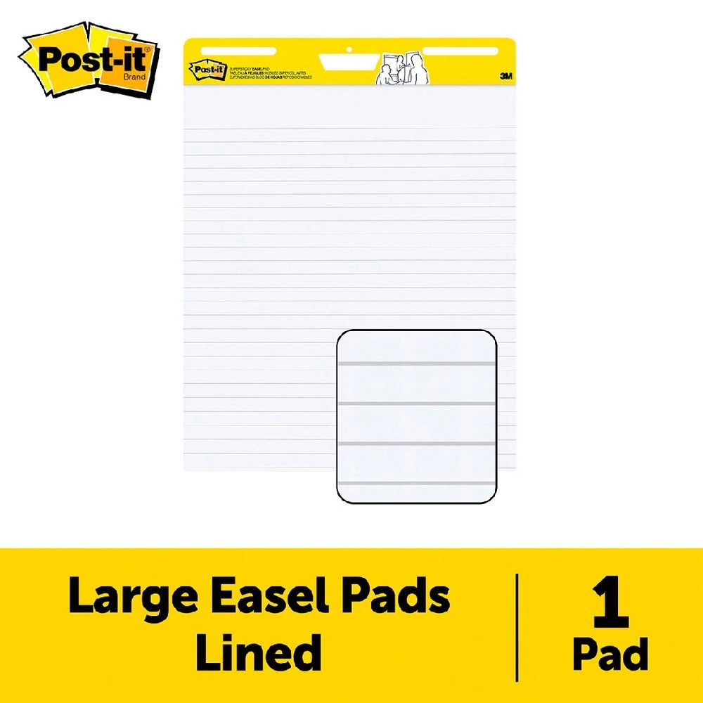 1 Post-it Lined Easel Pad White, 1 of 3