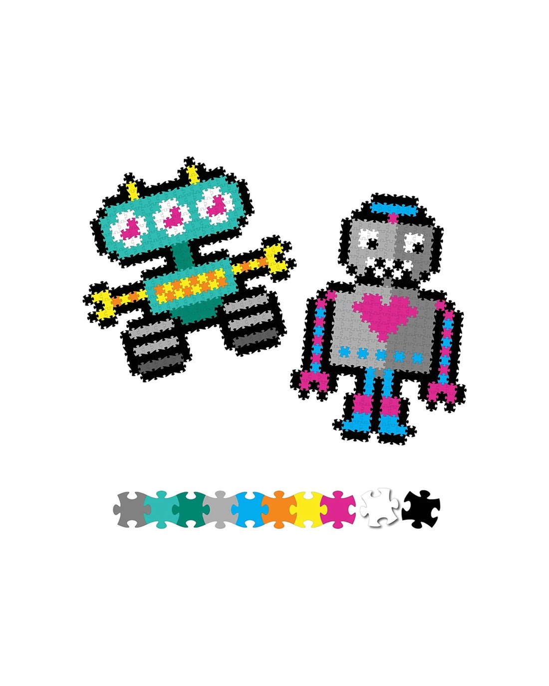 Fat Brain Toy Co 700pc Jixelz Jigsaw Puzzle Toy Set Roving Robots ...