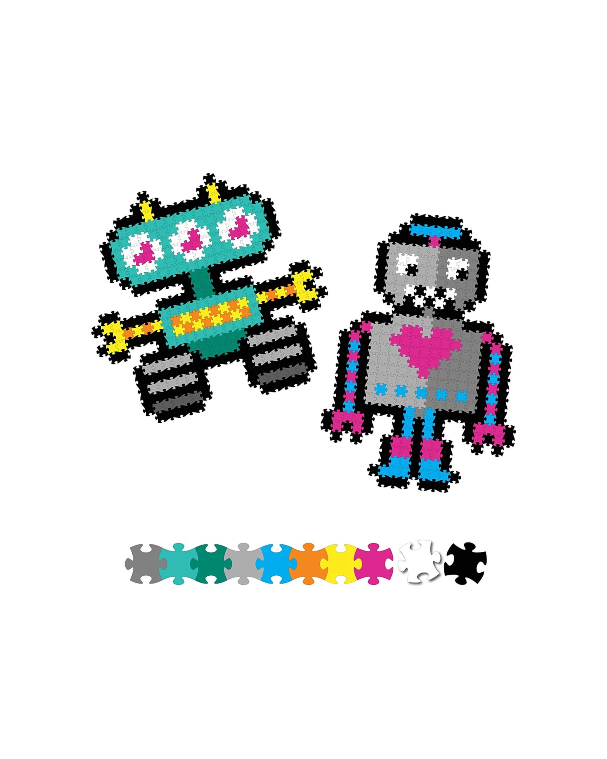 Fat Brain Toy Co 700pc Jixelz Jigsaw Puzzle Toy Set Roving Robots ...