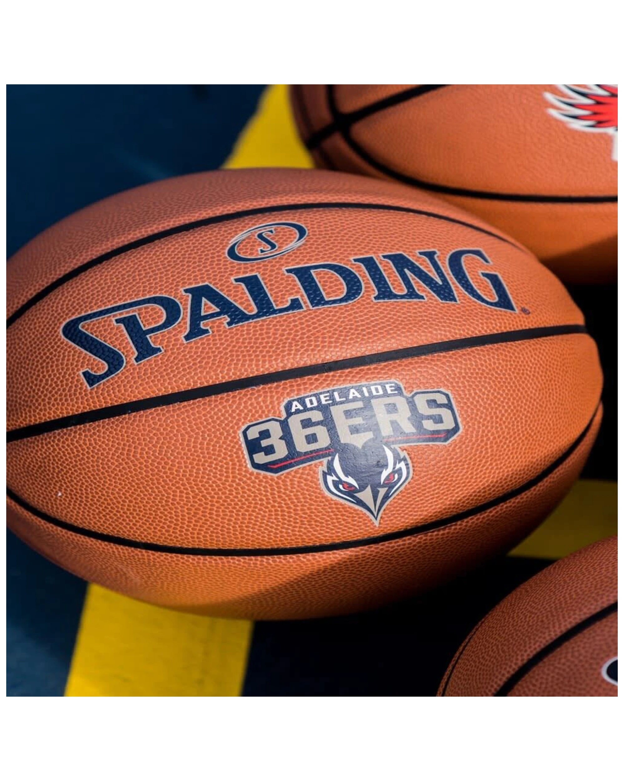 4 Spalding NBL Team Indoor Outdoor Basketball Adelaide 36ers 2 Pack Size 7 - Orange, 4 of 5