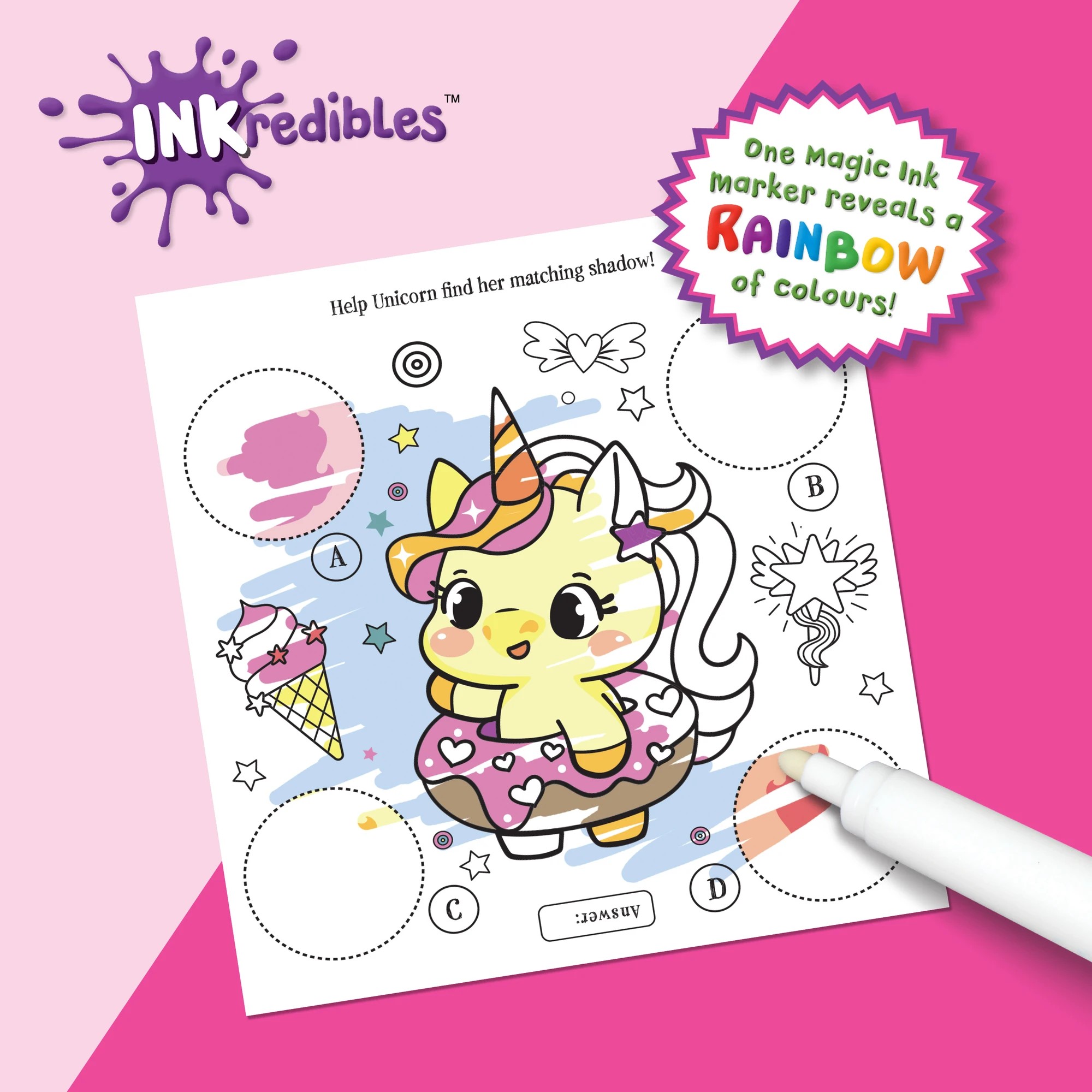 2 INKredibles Magic Reveal Unicorn Dreams Mess Free Magic Ink Pictures! - Book, 2 of 5