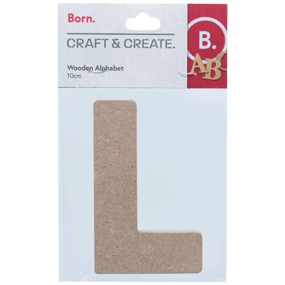 1 Born Wooden Alphabet Letter L 10cm, 1 of 3