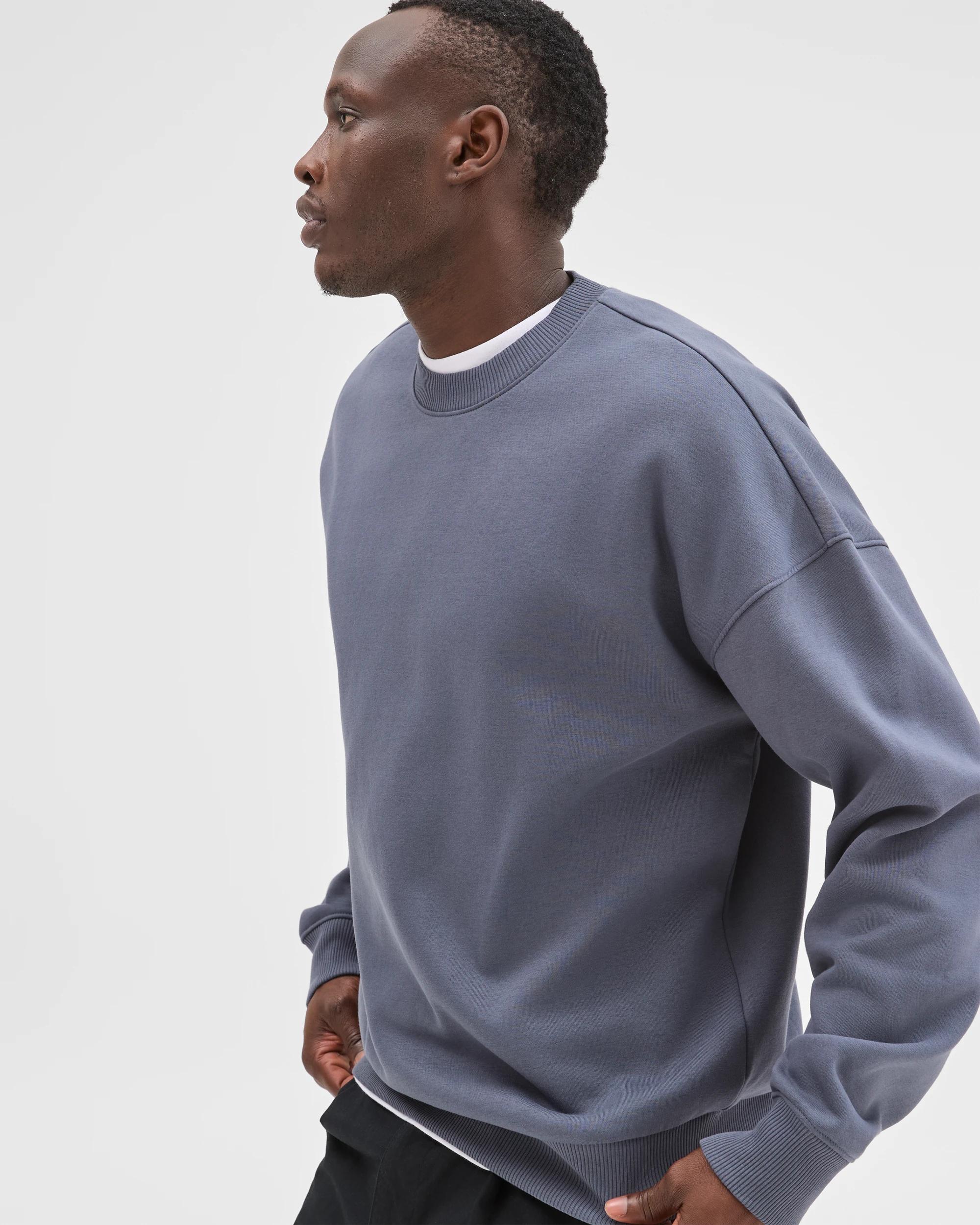 4 Commons Australian Cotton Blend Oversized Heavyweight Jumper OMBRE BLUE, 4 of 7