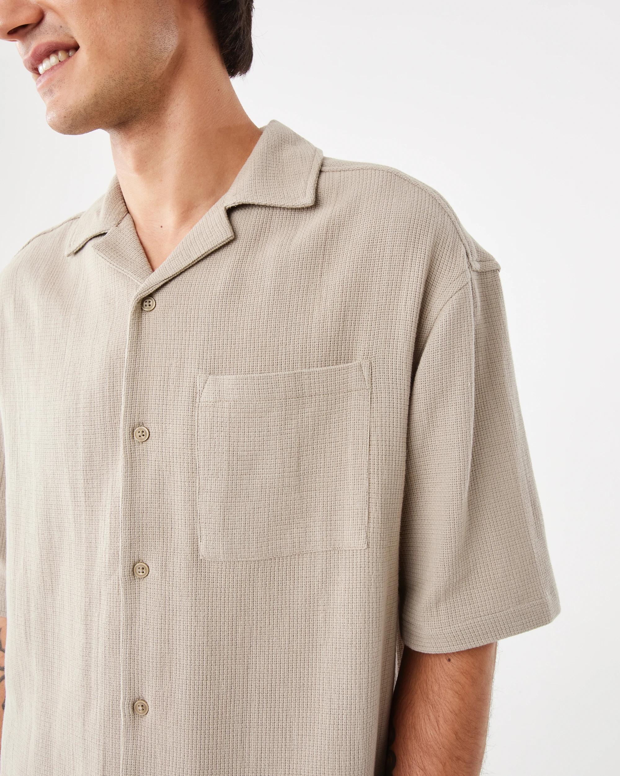 7 Short Sleeve Boxy Shirt Bge Khaki, 7 of 8