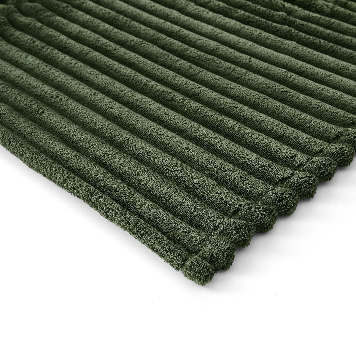 6 Plush Ribbed Blanket - Queen/King Bed, Forest, 6 of 6