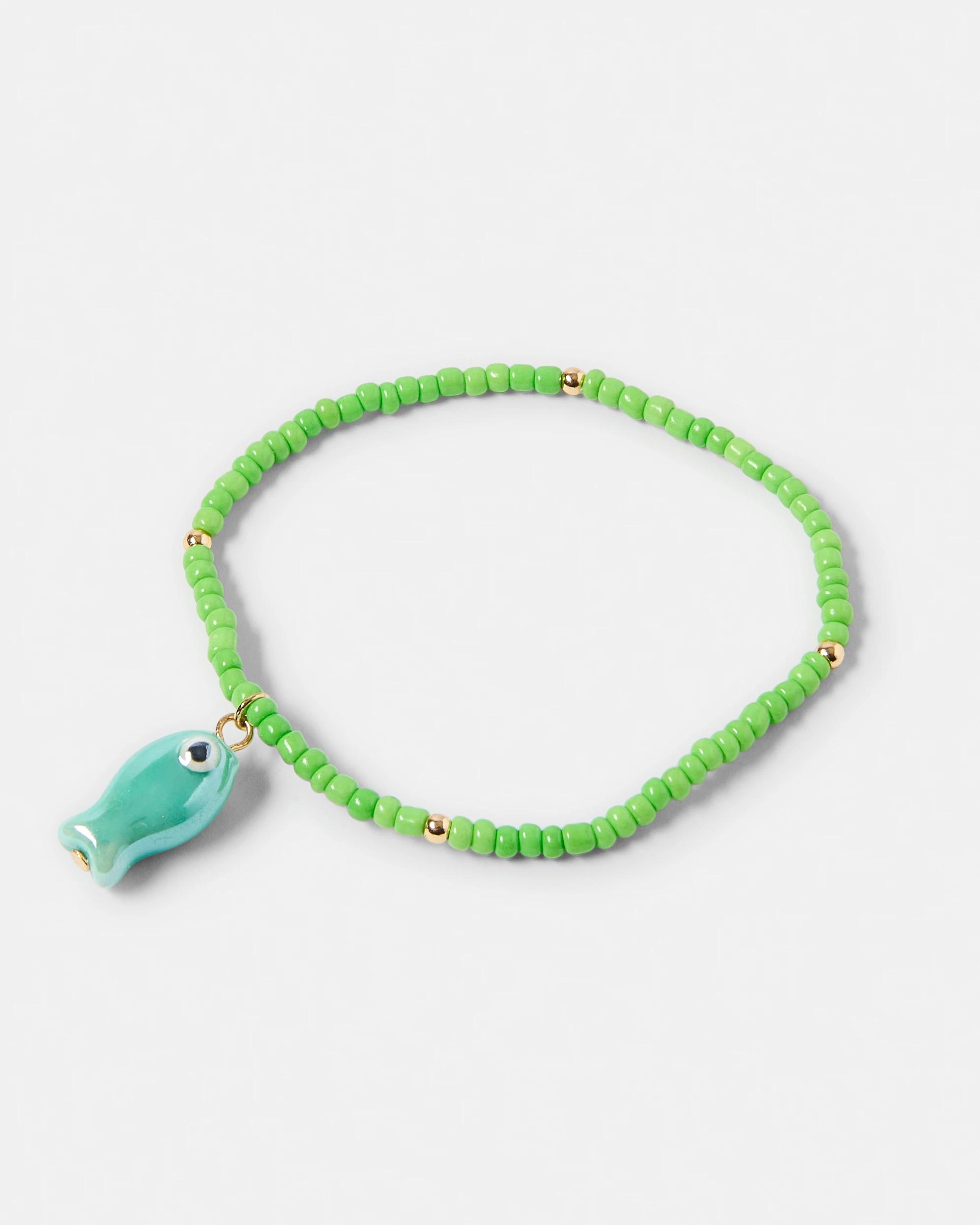 3 4 Pack Fish Bead Stretch Bracelets Blue, 3 of 7