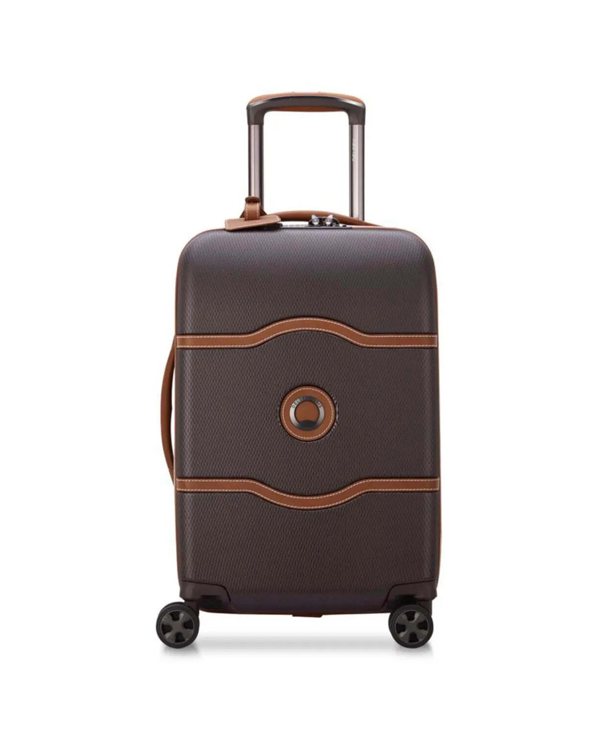 1 Delsey Chatelet Air 2.0 55 cm 4-Wheel Cabin Suitcase TSA Lock USB Port - Brown, 1 of 6