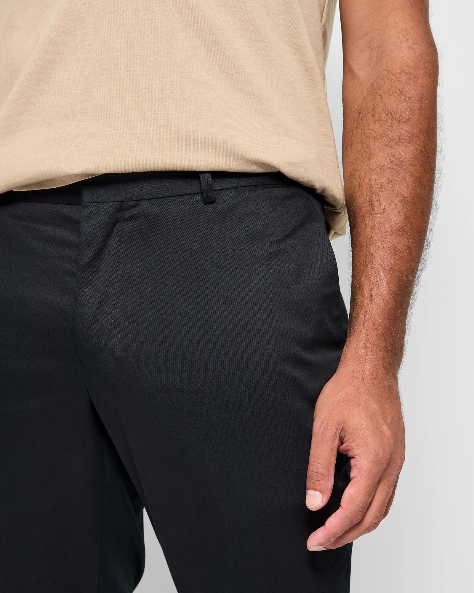 5 Preview Australian Cotton Tailored Slim Chino Pants BLACK, 5 of 5