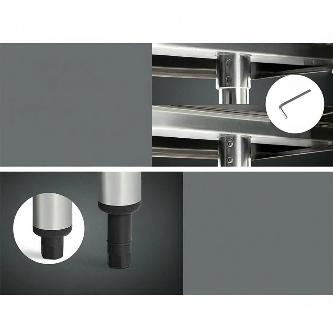 4 Cefito 1829x610mm Stainless Steel Kitchen Bench 430 - Silver, 4 of 6