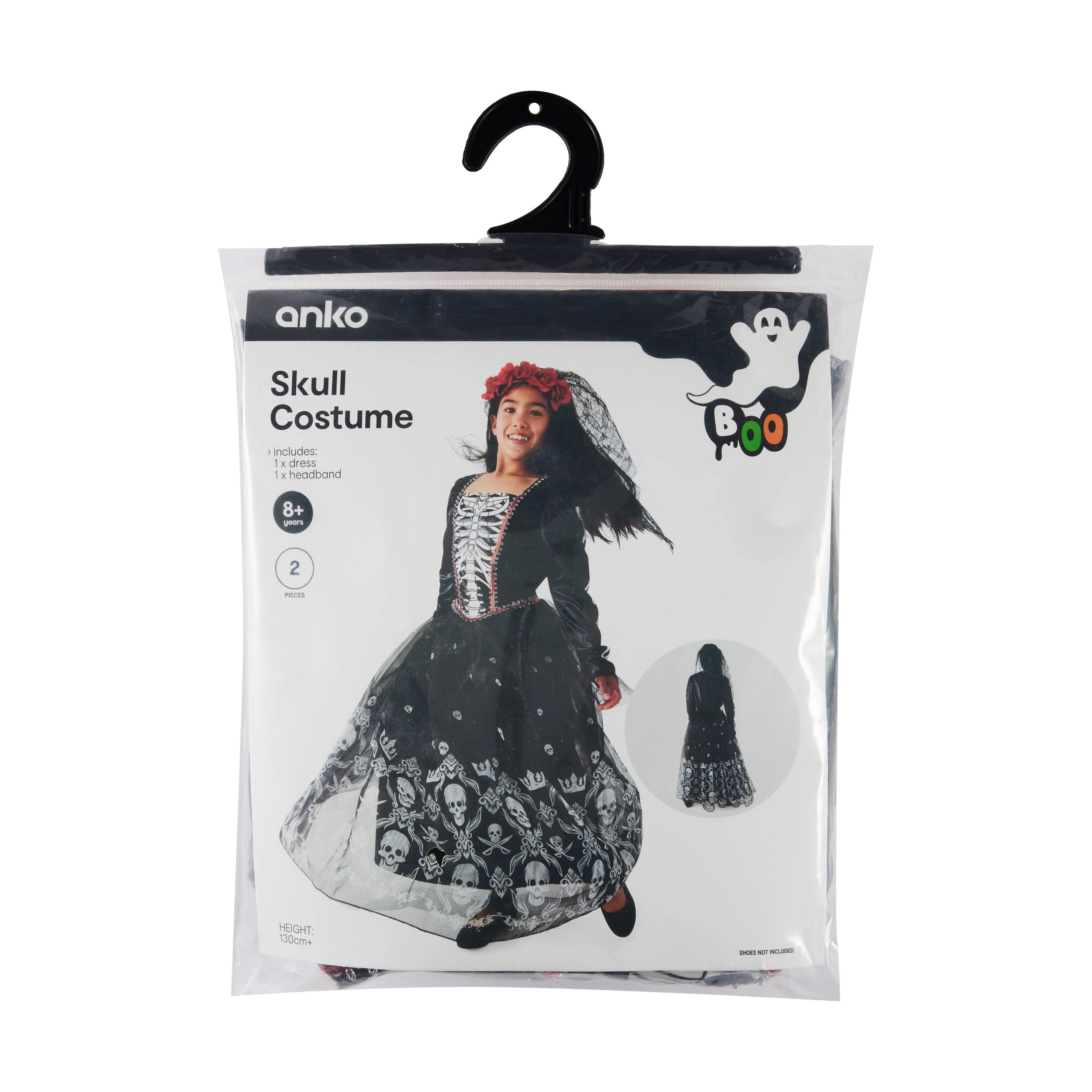 9 2 Piece Skull Costume - Ages 8+, 9 of 10