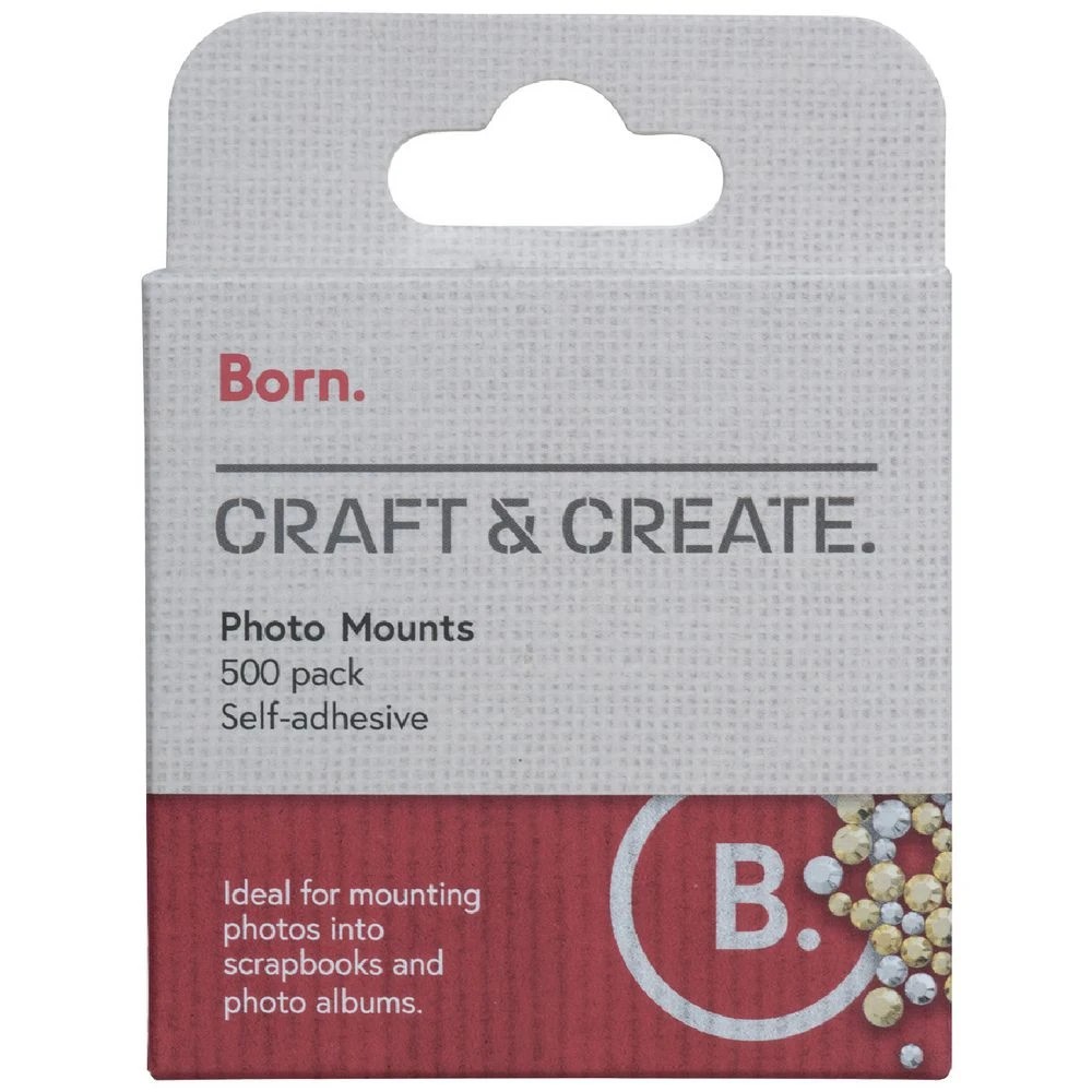 1 Born Self-Adhesive Photo Mounts 500 Pack, 1 of 2
