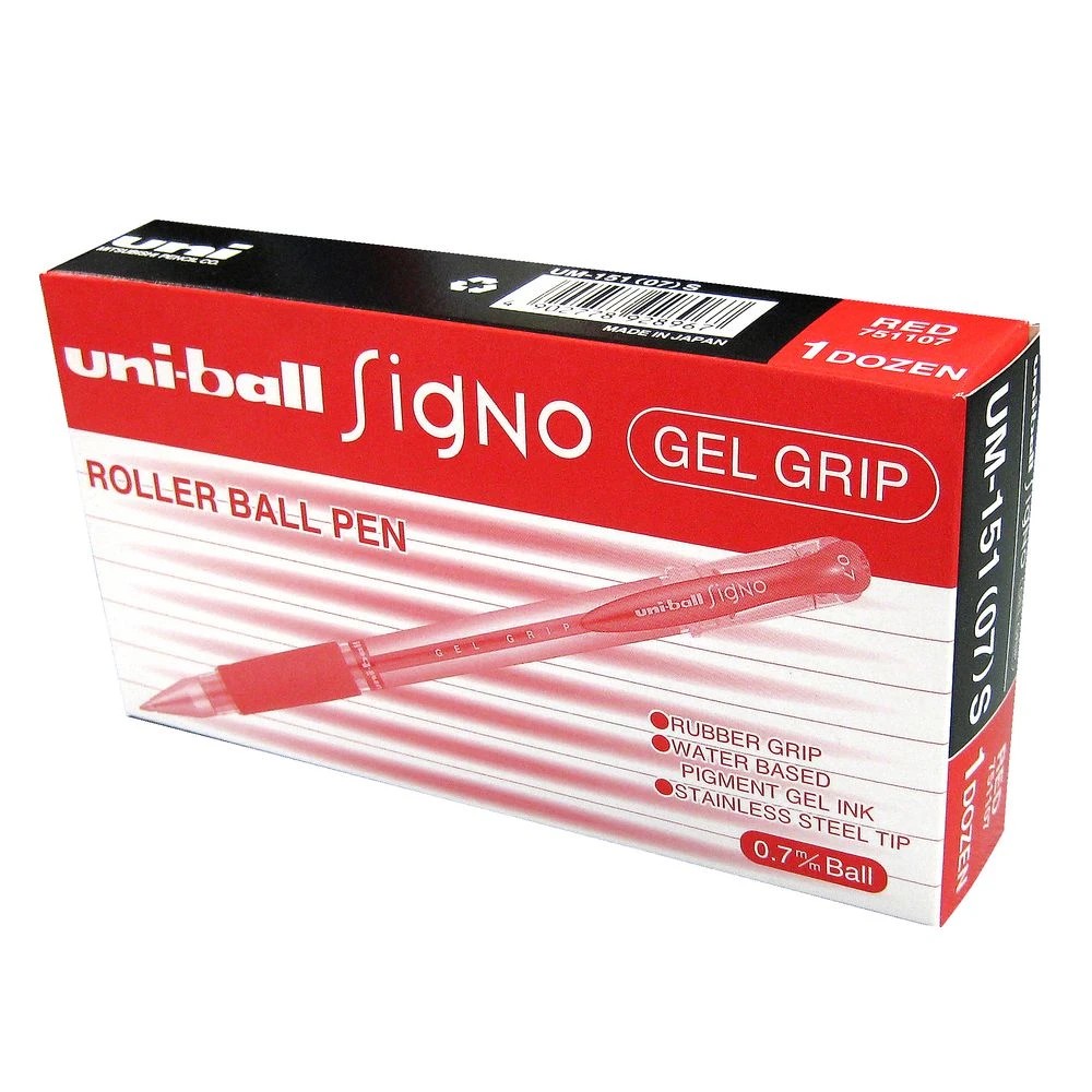 2 Uni-Ball Signo Gel Grip Gel Pen Red 12 Pack, 2 of 3