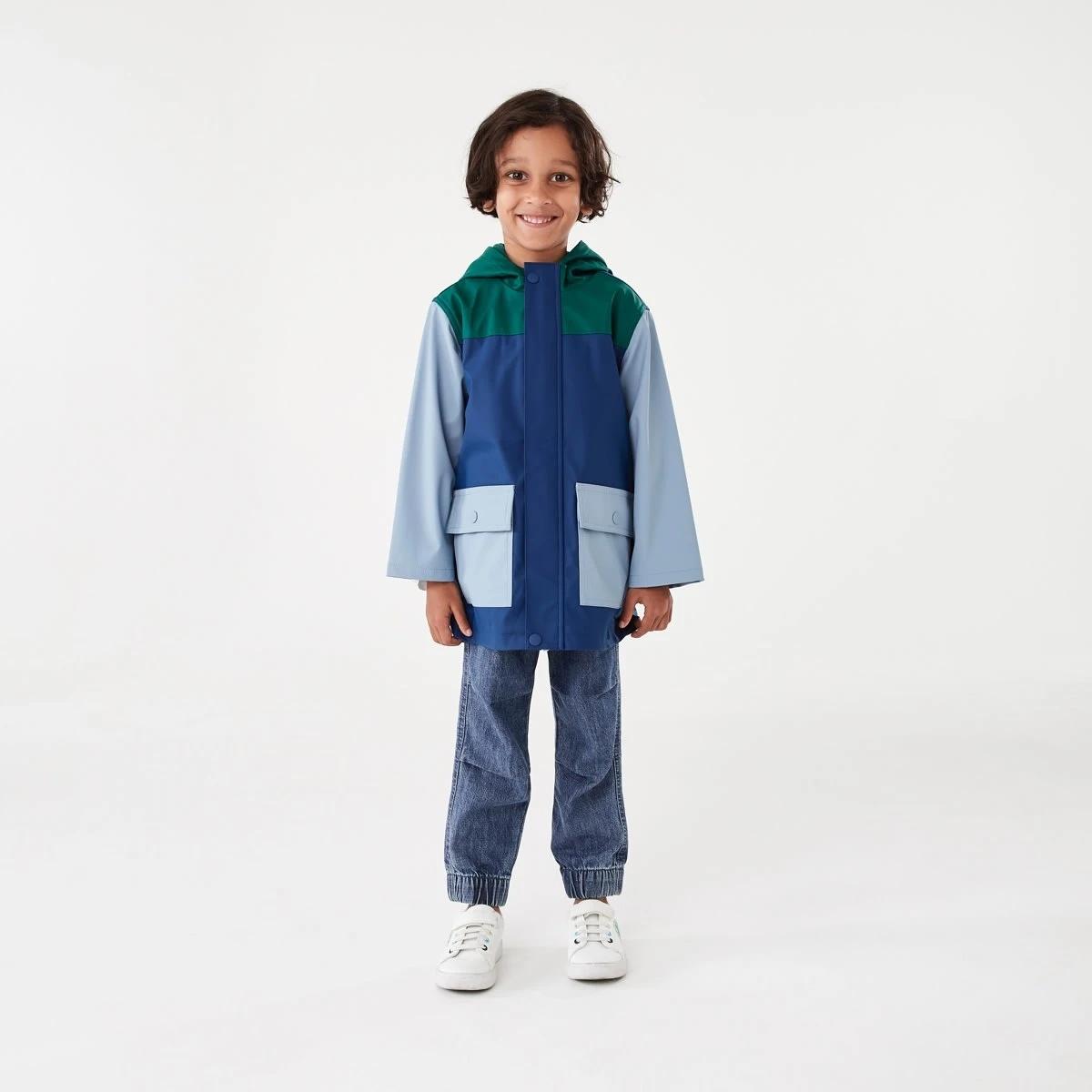 6 Colour Block Rain Jacket Vars Green, 6 of 9