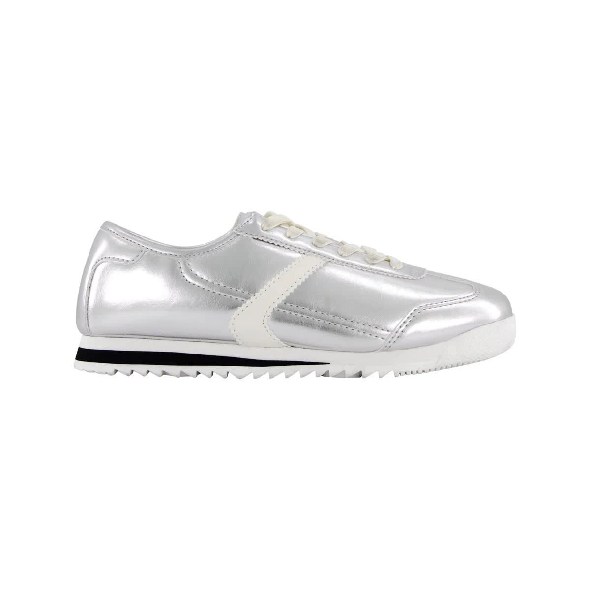 1 Slimline Retro Sneakers Silver, 1 of 5