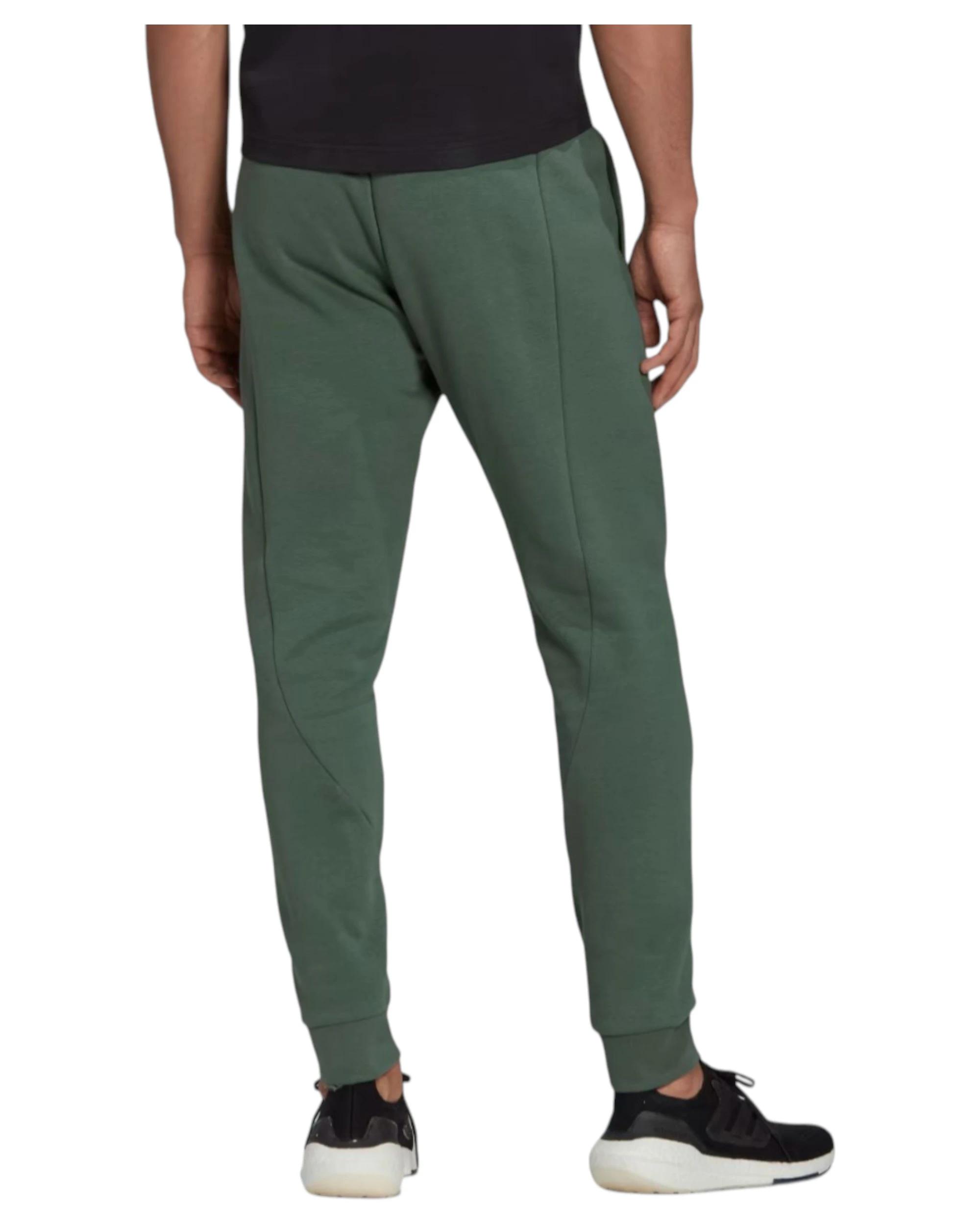 3 Adidas Mens Stadium Fleece Badge of Sport Green Cuffed Pants GREEN, 3 of 8