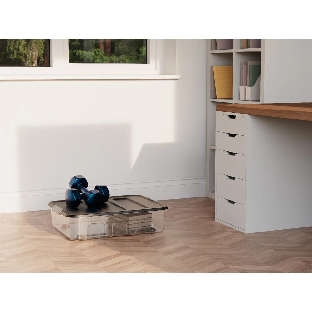 6 J.Burrows 35L Modular Storage Container Clear Clear/Grey, 6 of 6