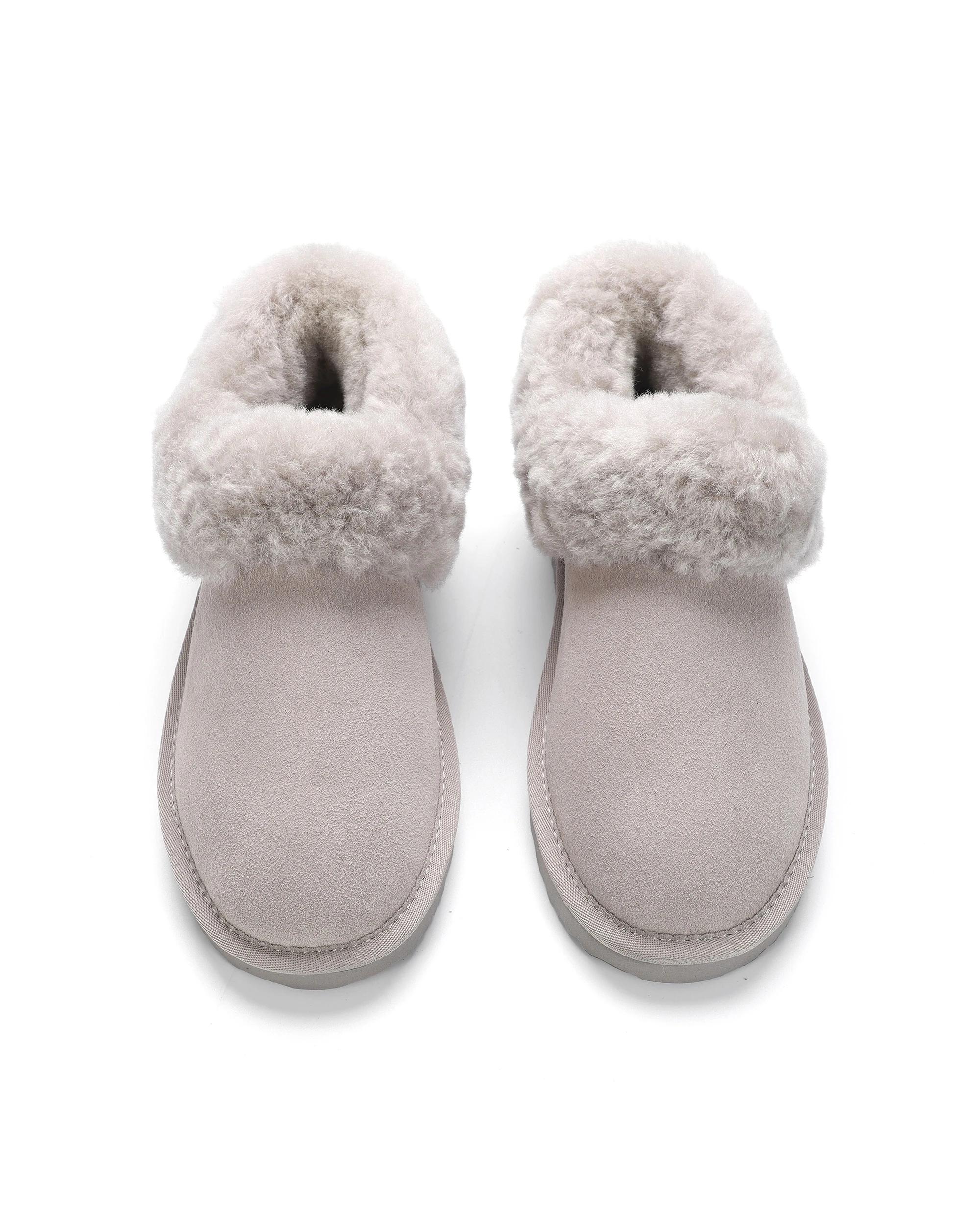 5 AUS WOOLI Cozy Sheepskin UGG Ankle Slippers LIGHTGREY, 5 of 6