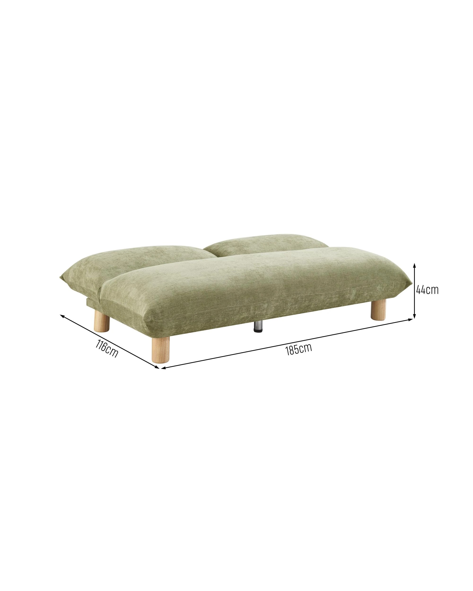 9 Kodu Sofa Bed 185cm Convertible Lounge Futon Moss Green - Green, 9 of 9