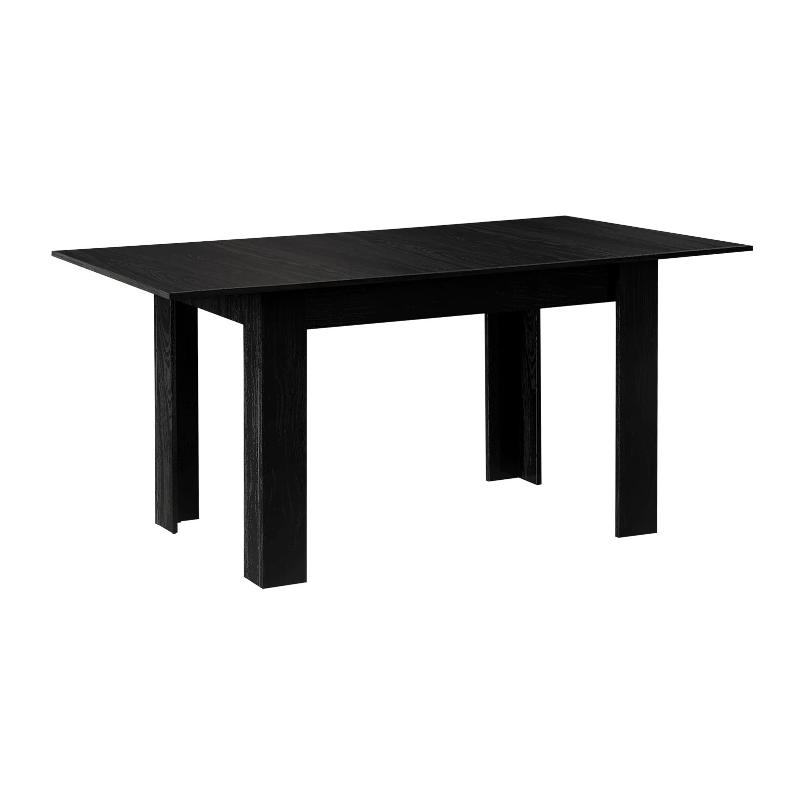 1 Oikiture 160cm Extendable Dining Table Kitchen Restaurant Cafe Table
 - Black, 1 of 8
