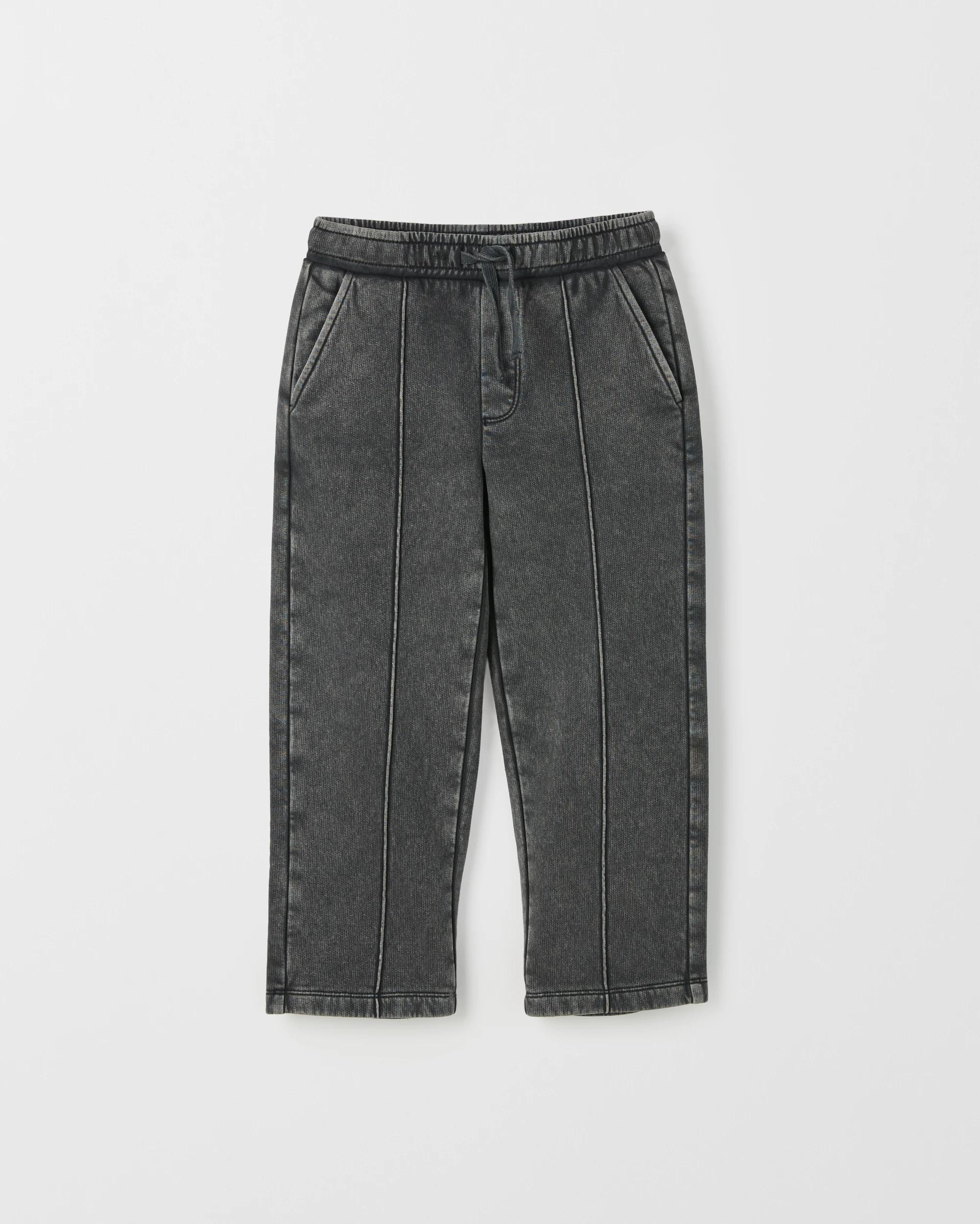 1 Target Kids Australian Cotton Blend Wide Leg Washed Trackpants BLACK, 1 of 1