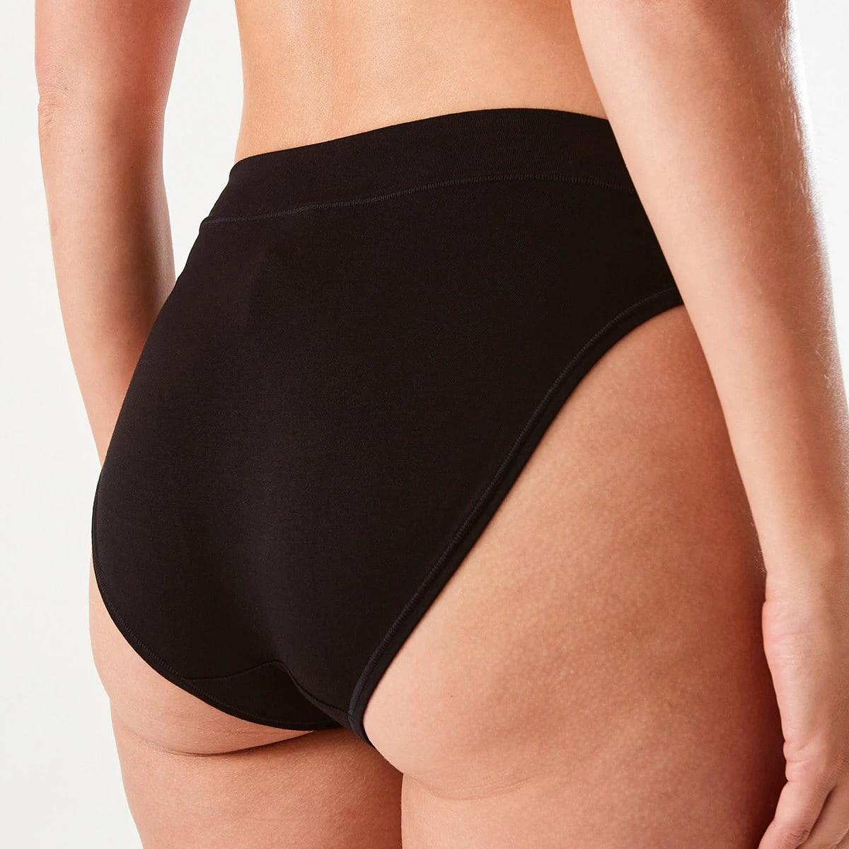 5 3 Pack Bamboo Blend Hi-Cut Briefs BLACK, 5 of 6