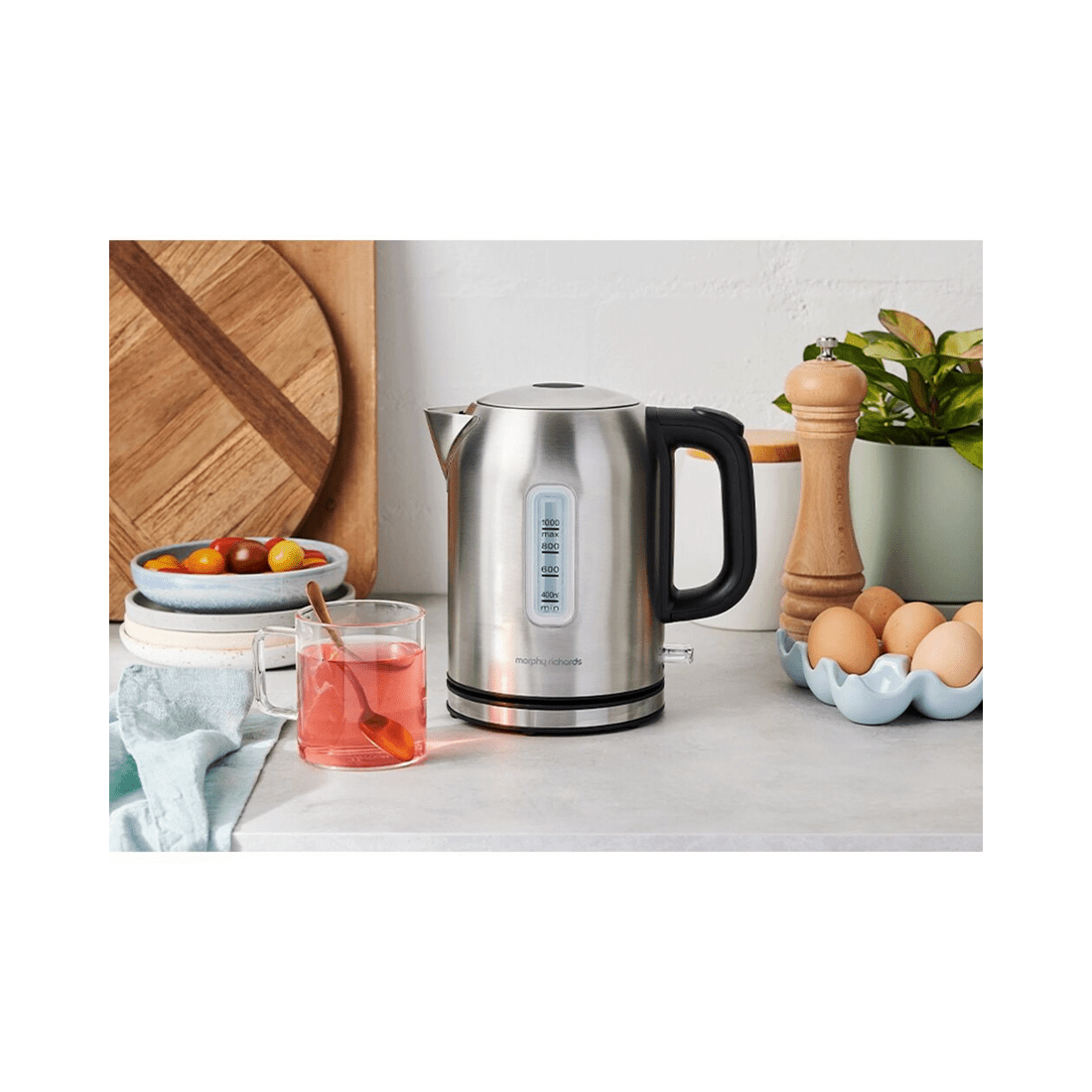 2 Morphy Richards 2200W Equip 1L Jug Kettle Silver MREK1SS, 2 of 5