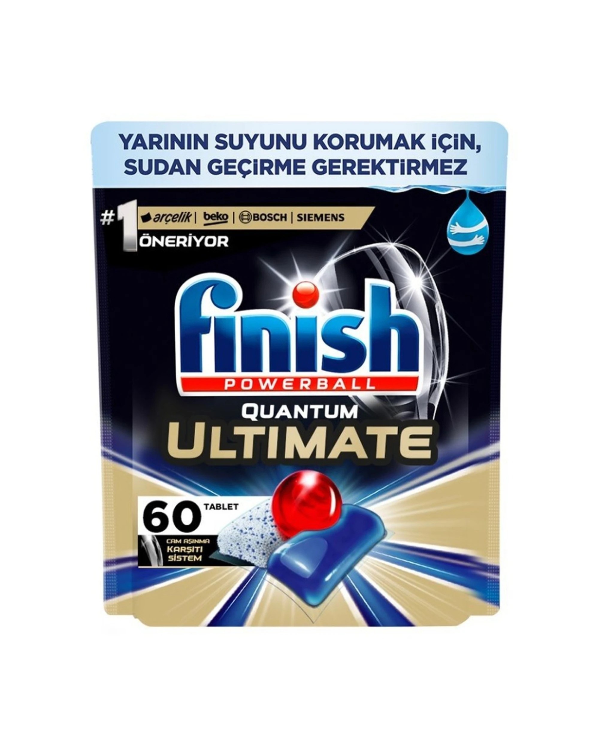 1 Finish Quantum Ultimate Dishwasher Tablets 60 Pack 774g ActiveLift Technology, 1 of 3