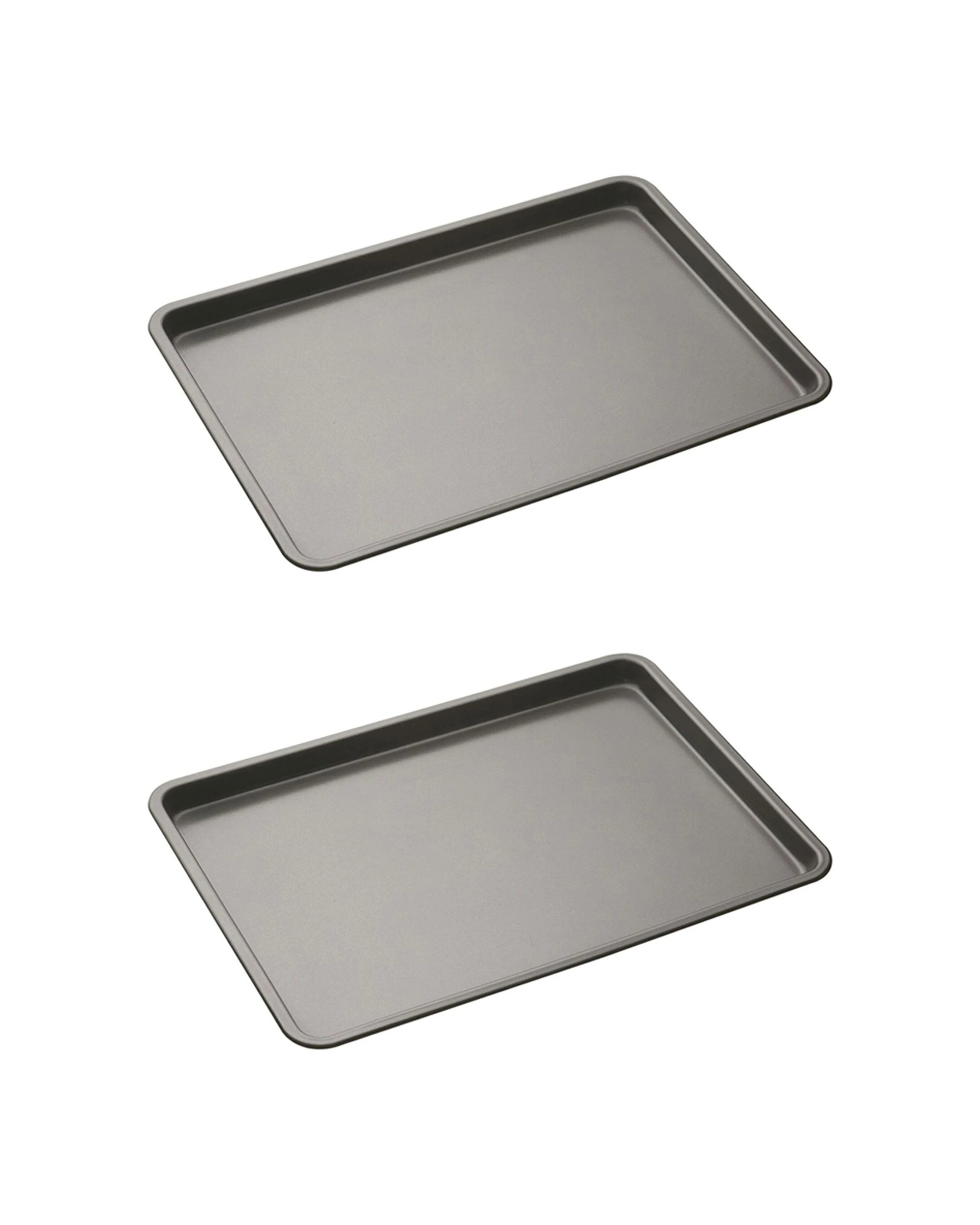 1 MasterCraft 2x 35x25cm Heavy Base Non-Stick Bake Tray - Black, 1 of 4
