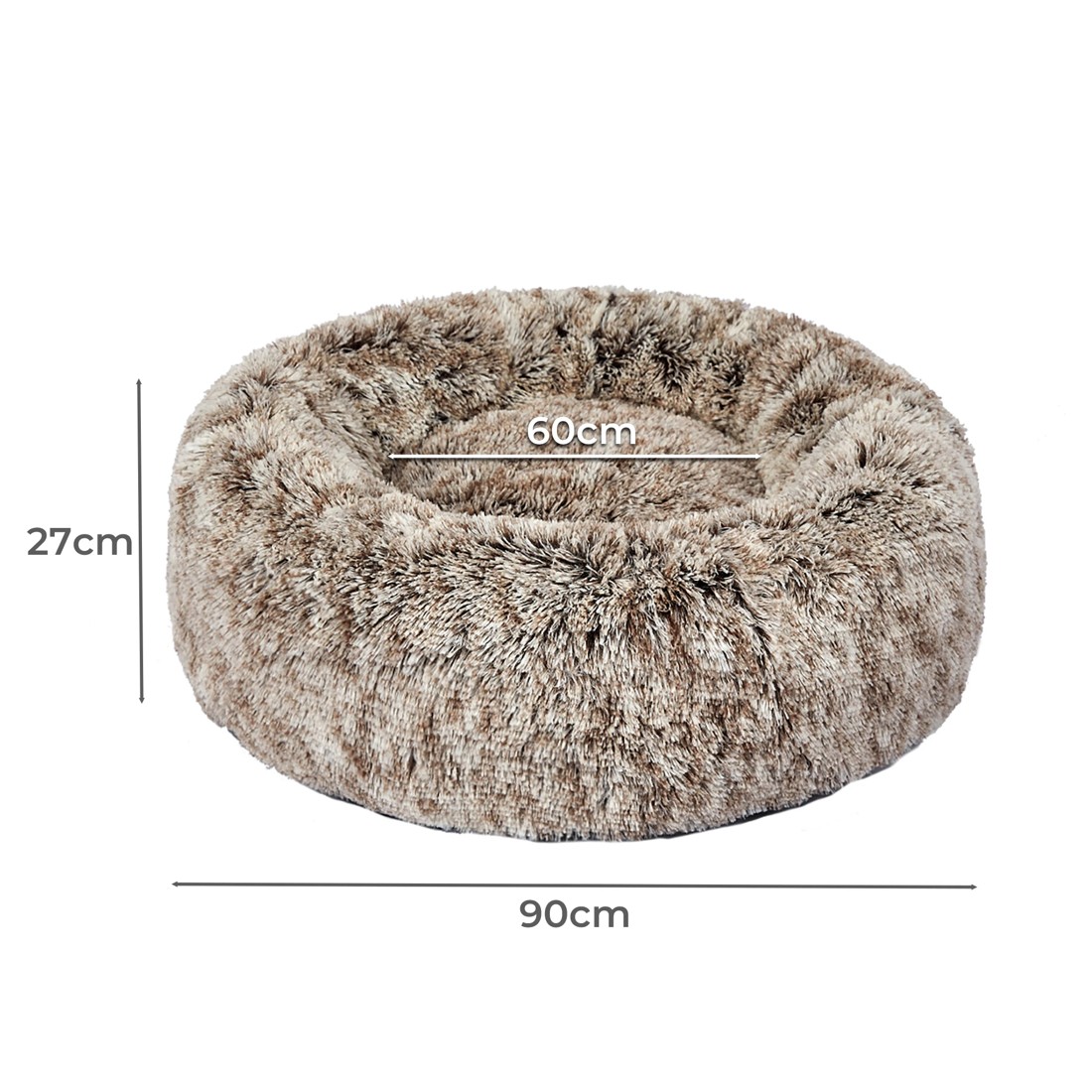 3 Pawz Replaceable Cover For Dog Calming Bed Soft Warm Kennel Cave AU Coffee L, 3 of 6