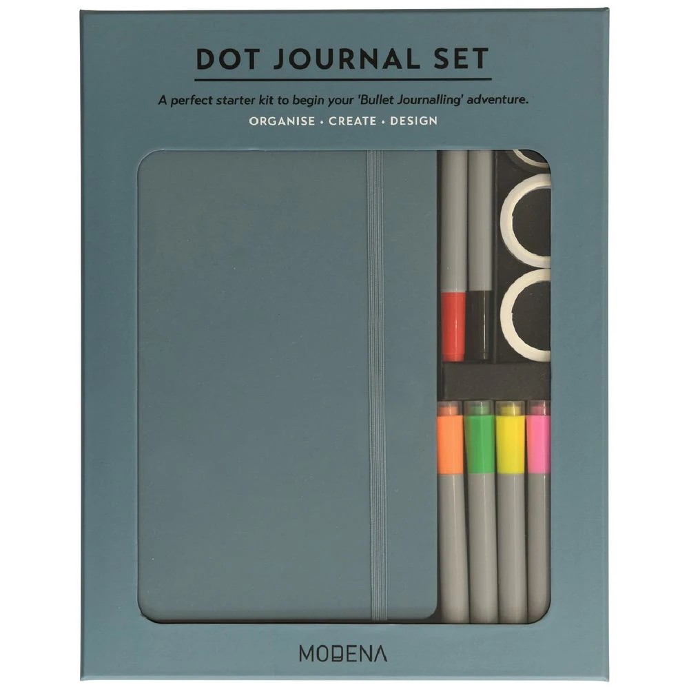 1 Modena A5 Dot Journal Set Teal, 1 of 7